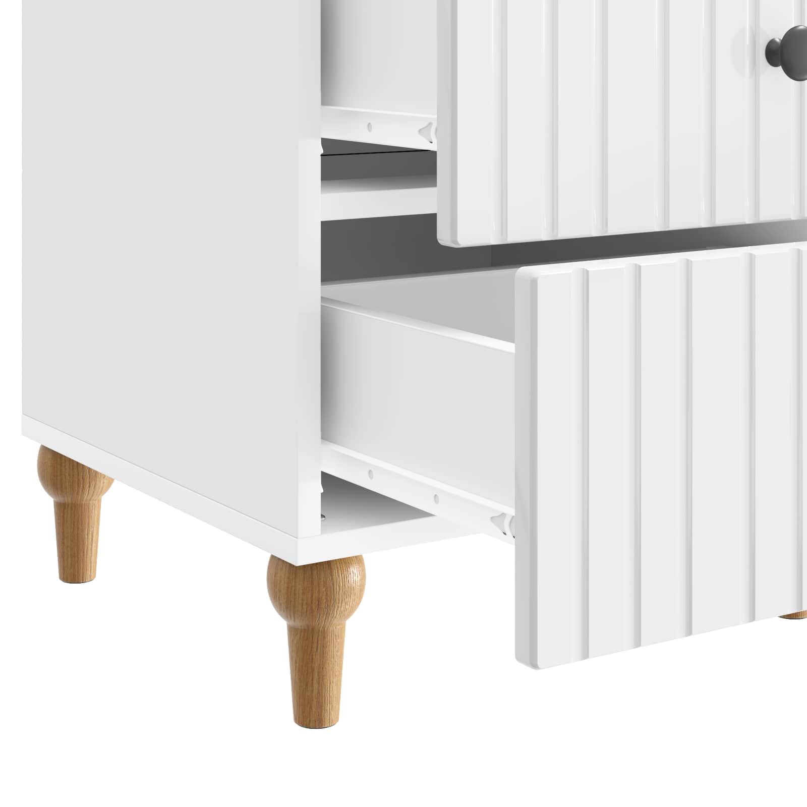 Cabinet de chevet avec tiroir Blanc brillant 43 x 41 x 66,5 cm - XIOS