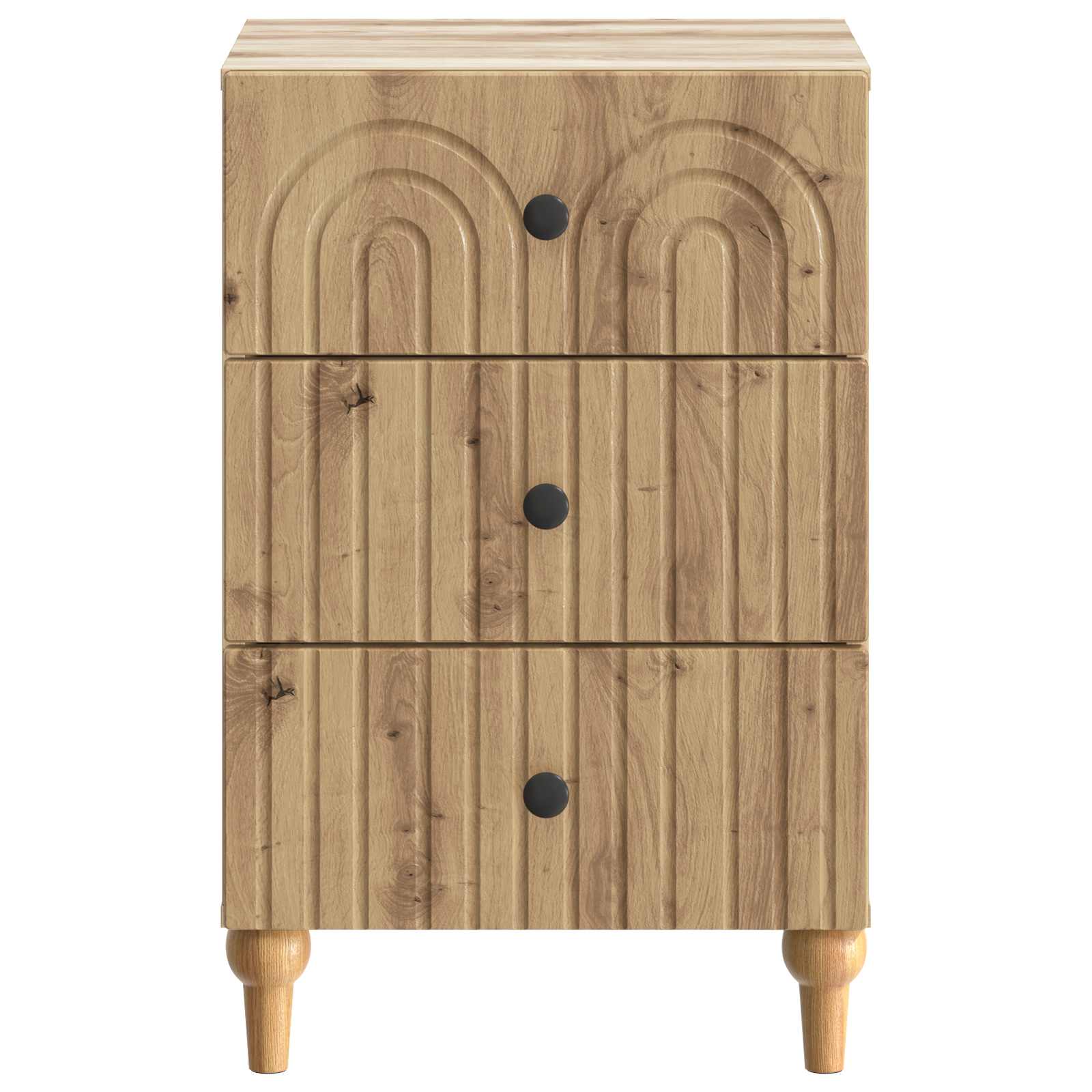 Cabinet de chevet avec tiroir Chêne artisanal 43 x 41 x 66,5 cm - XIOS