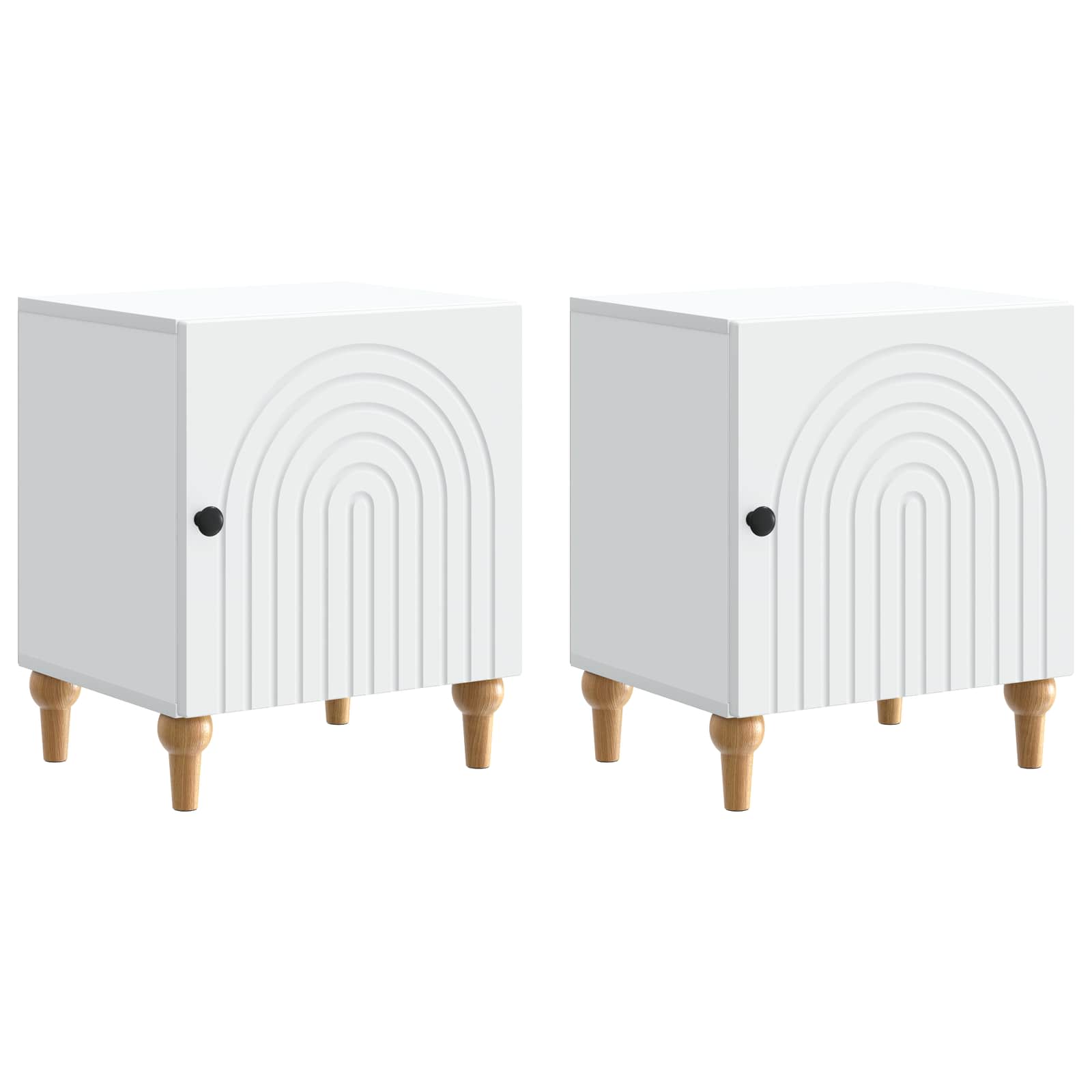 Cabinet de chevet 2 pcs Blanc 43 x 34,5 x 50 cm - XIOS