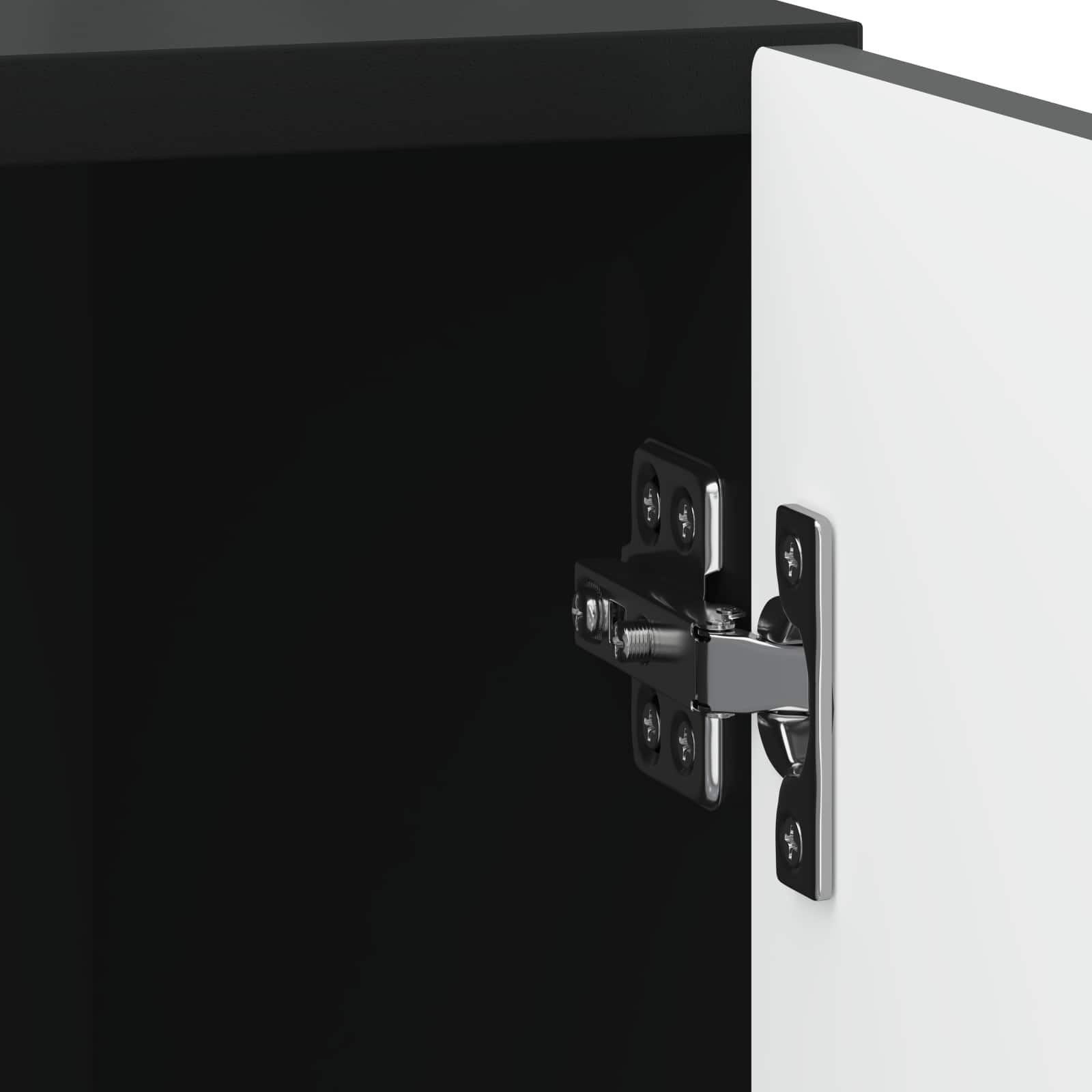 Cabinet de chevet Noir 43 x 34,5 x 50 cm Bois d'ingénierie - XIOS
