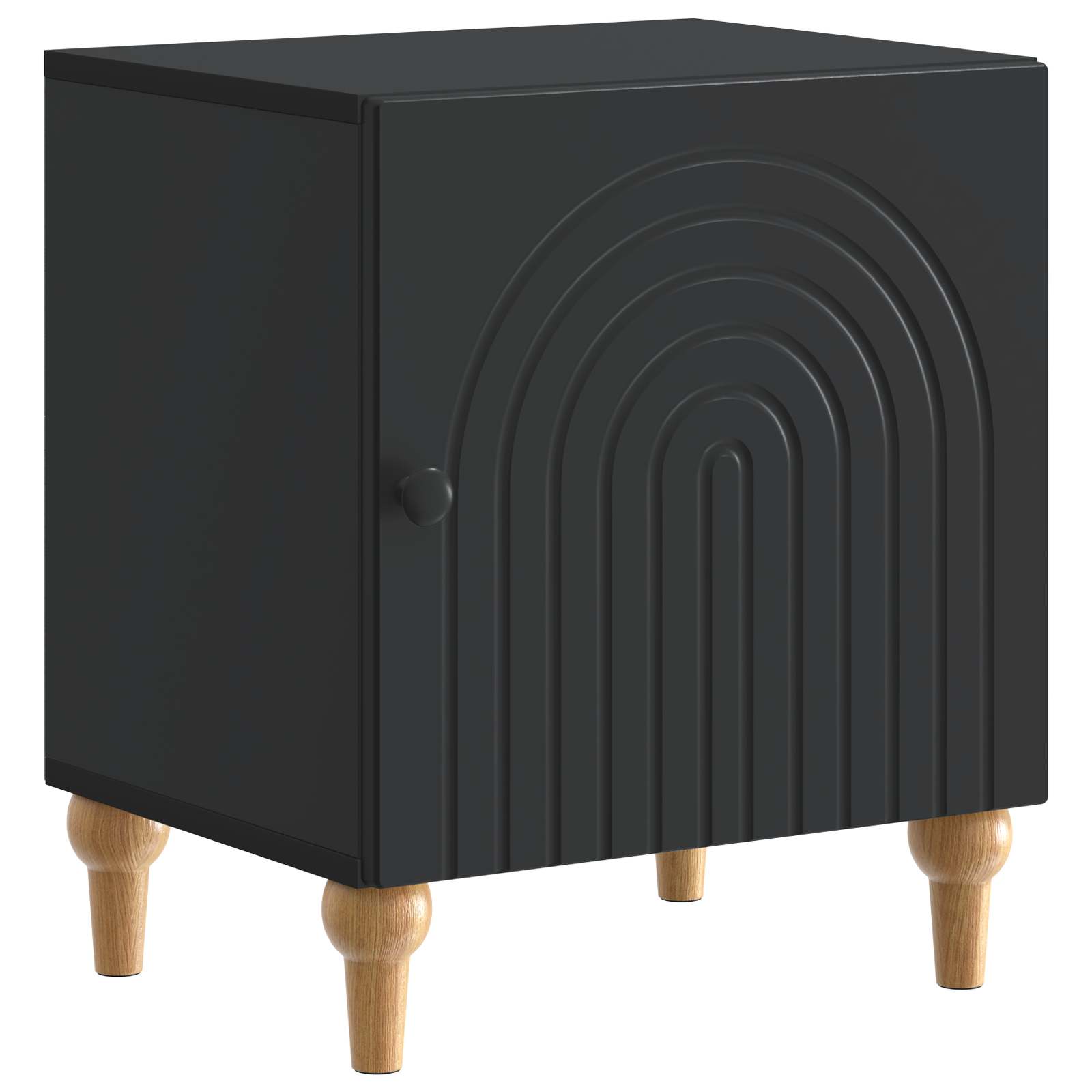 Cabinet de chevet Noir 43 x 34,5 x 50 cm Bois d'ingénierie - XIOS