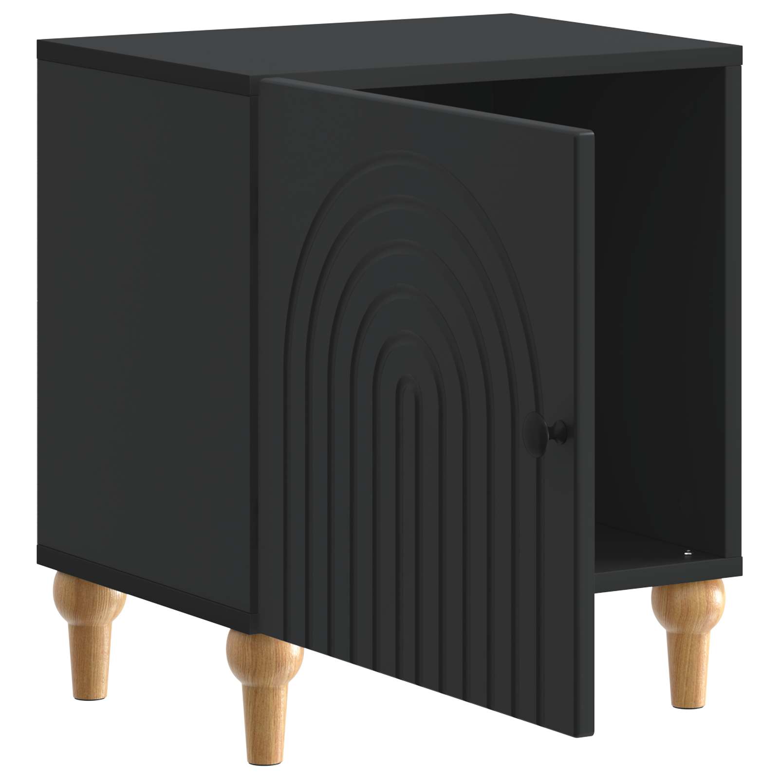 Cabinet de chevet Noir 43 x 34,5 x 50 cm Bois d'ingénierie - XIOS