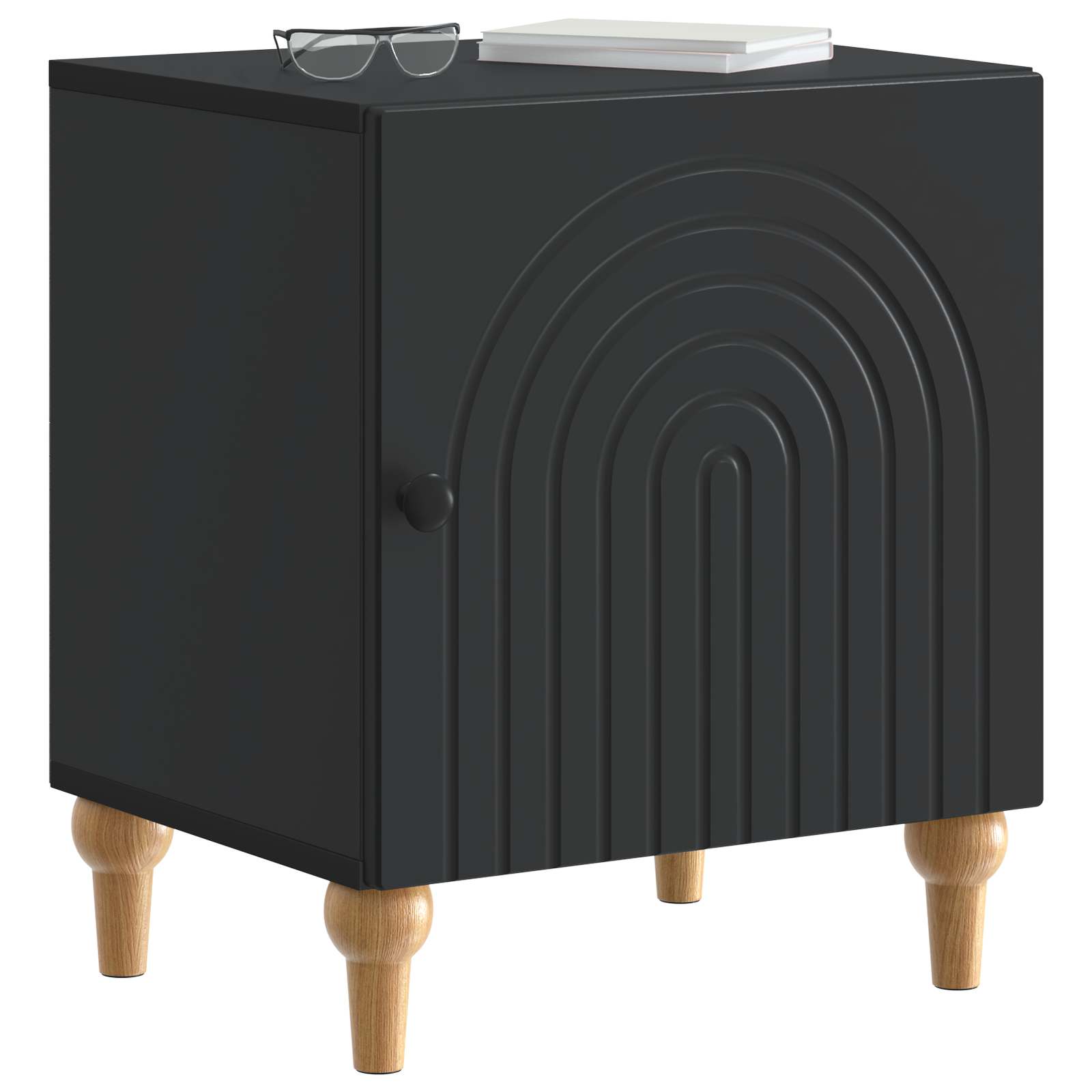 Cabinet de chevet Noir 43 x 34,5 x 50 cm Bois d'ingénierie - XIOS