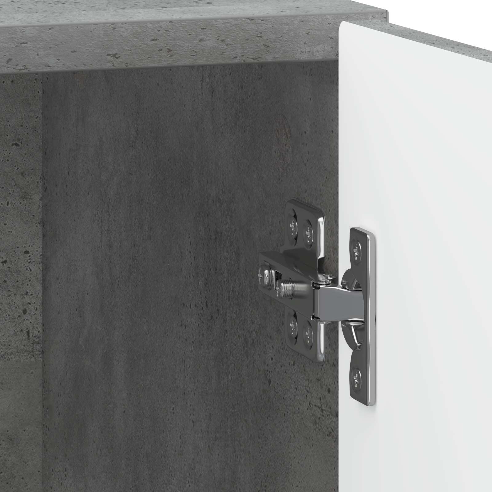 Cabinet de chevet 2 pcs Gris béton 43 x 34,5 x 50 cm - XIOS