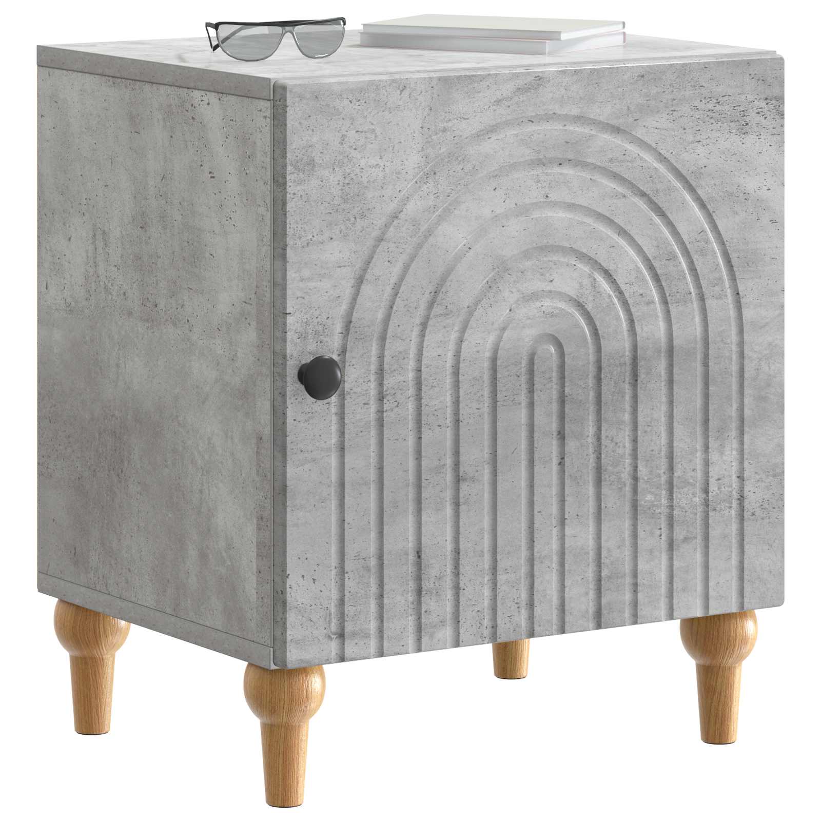Cabinet de chevet 2 pcs Gris béton 43 x 34,5 x 50 cm - XIOS