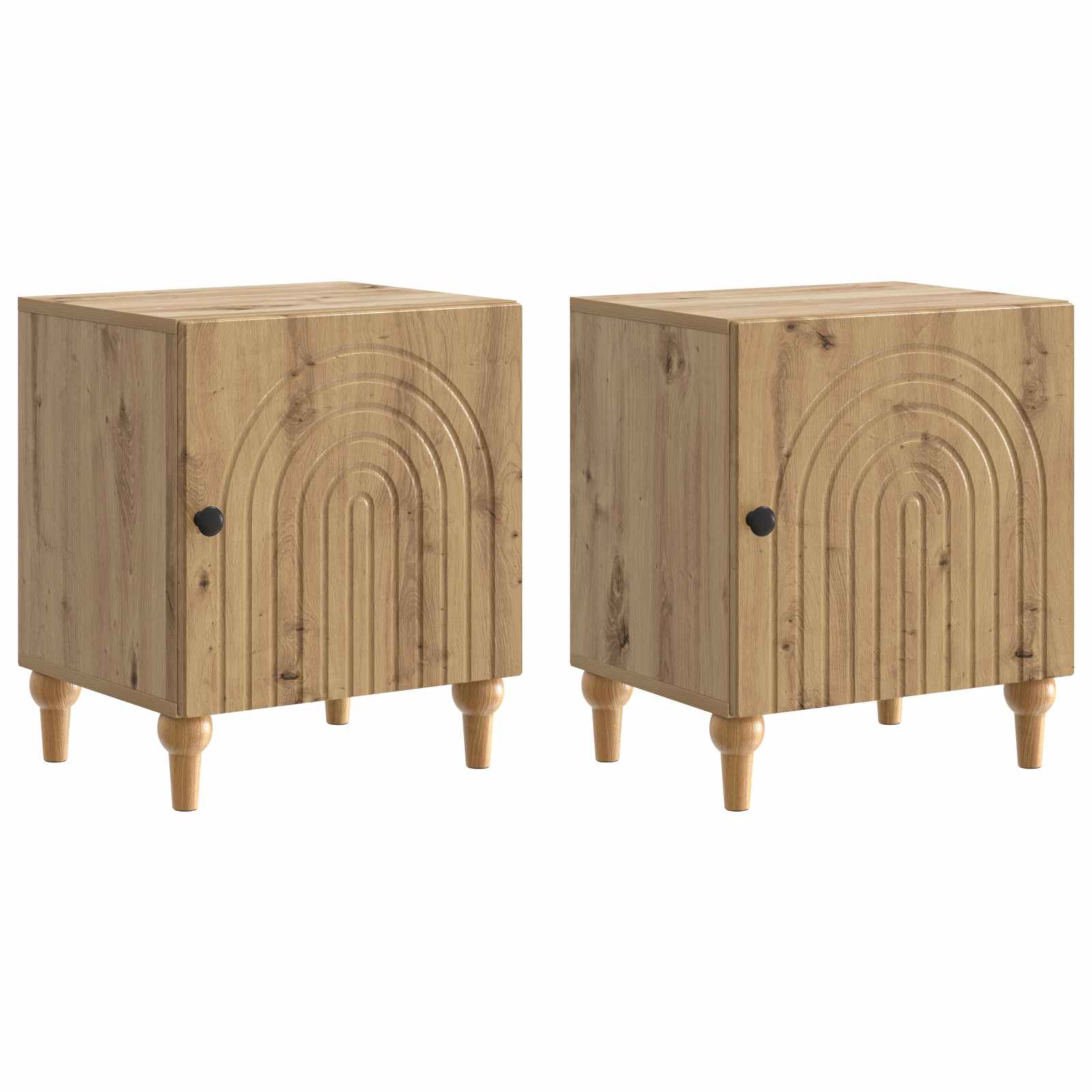 Cabinet de chevet 2 pcs Chêne artisanal 43 x 34,5 x 50 cm - XIOS