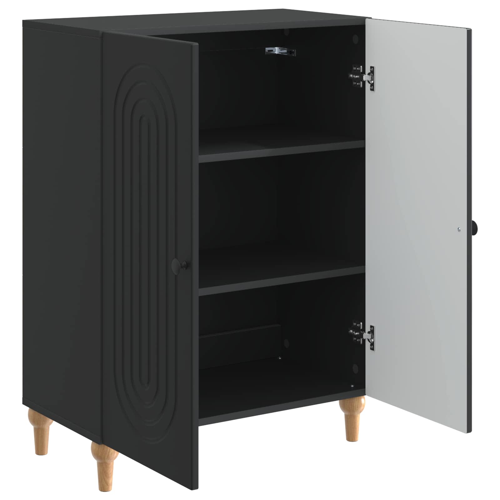 Buffet Noir 66 x 34,5 x 90 cm Bois d'ingénierie - XIOS