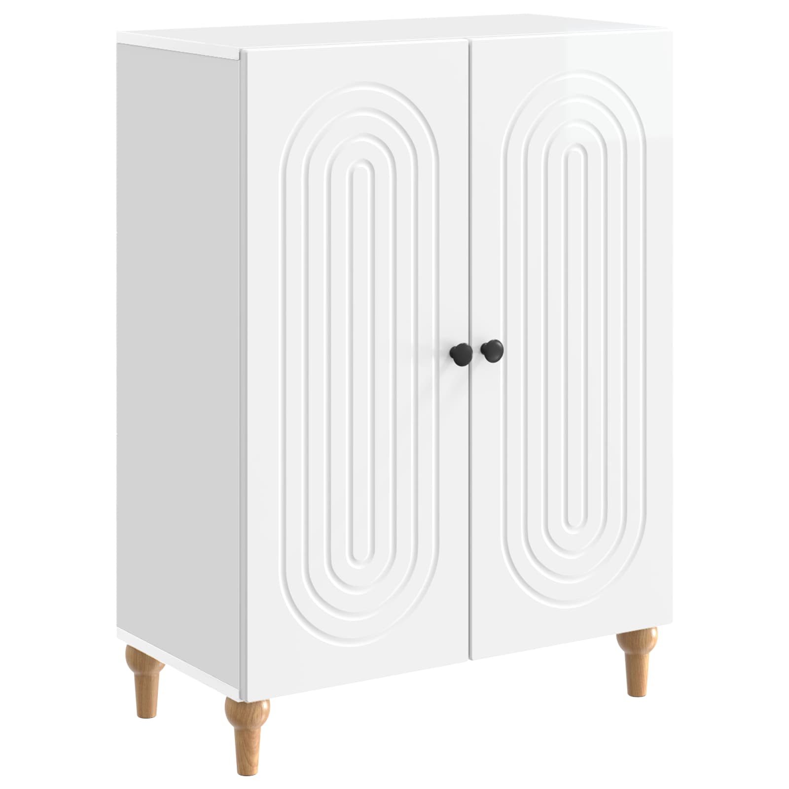 Buffet Blanc brillant 66 x 34,5 x 90 cm Bois d'ingénierie - XIOS