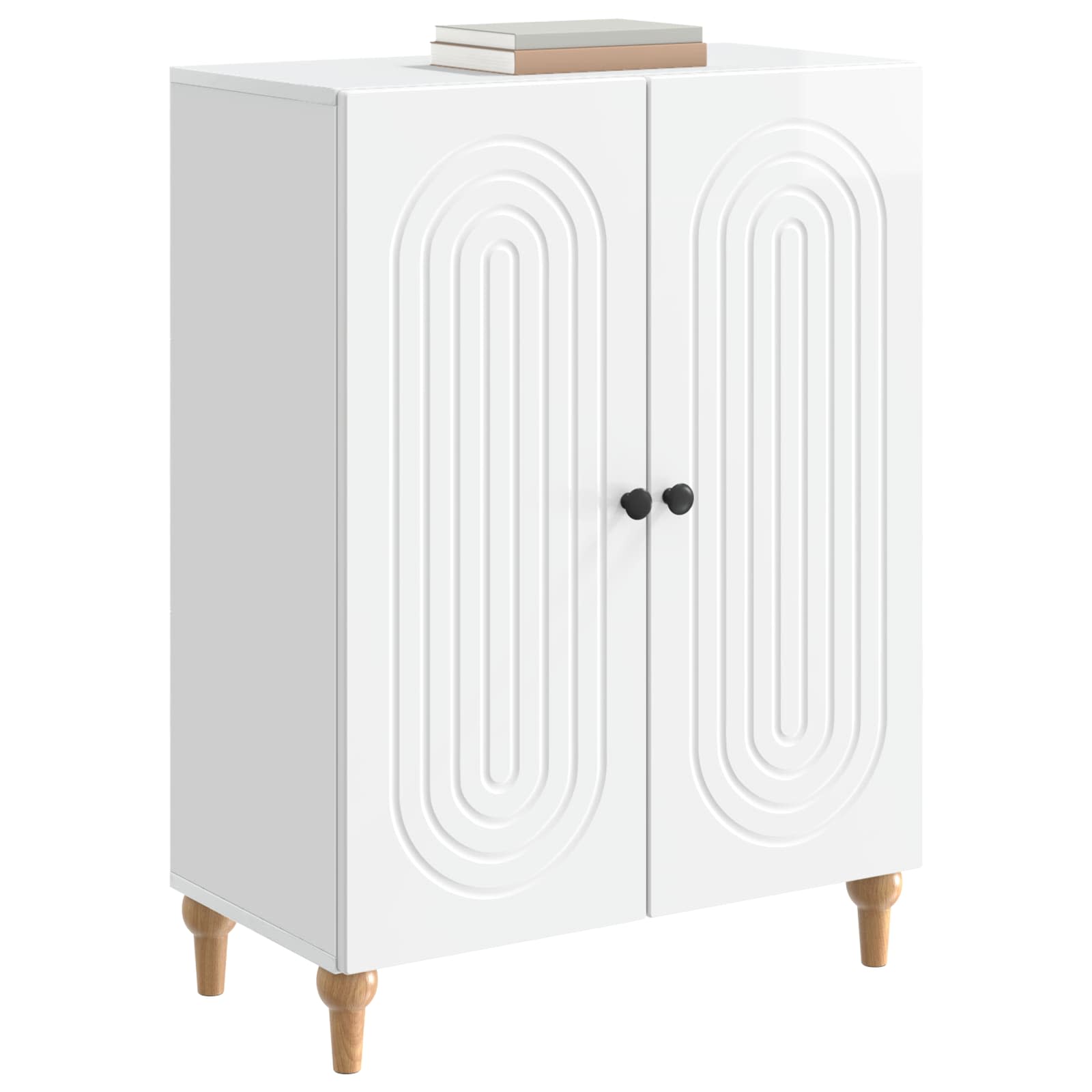 Buffet Blanc brillant 66 x 34,5 x 90 cm Bois d'ingénierie - XIOS