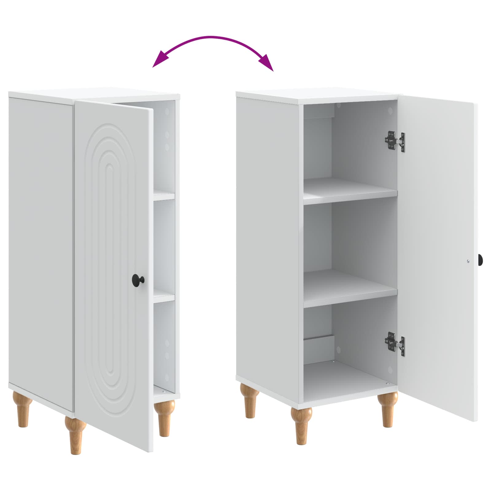 Buffet Blanc 33 x 34,5 x 90 cm Bois d'ingénierie - XIOS
