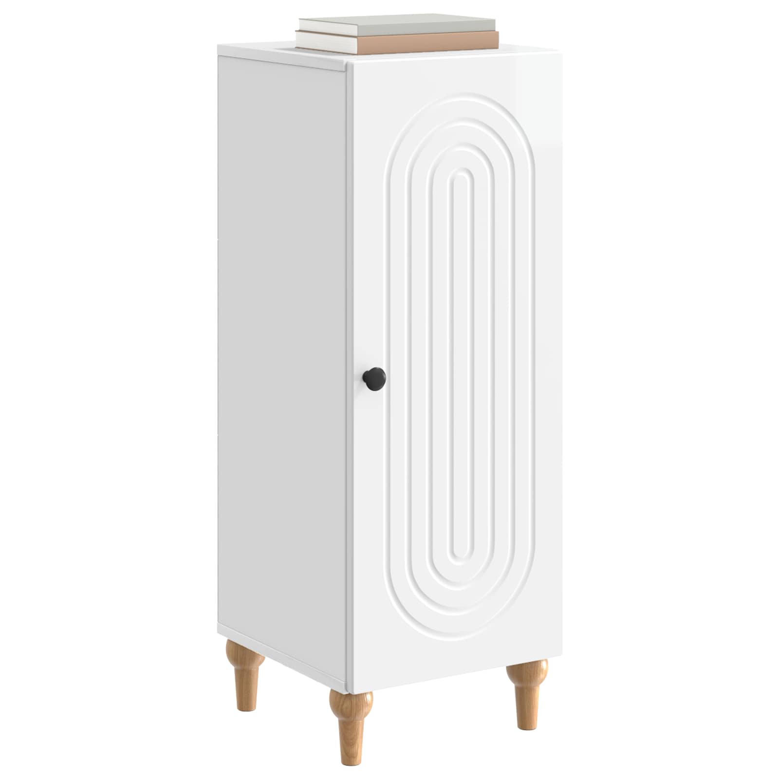 Buffet Blanc brillant 33 x 34,5 x 90 cm Bois d'ingénierie - XIOS