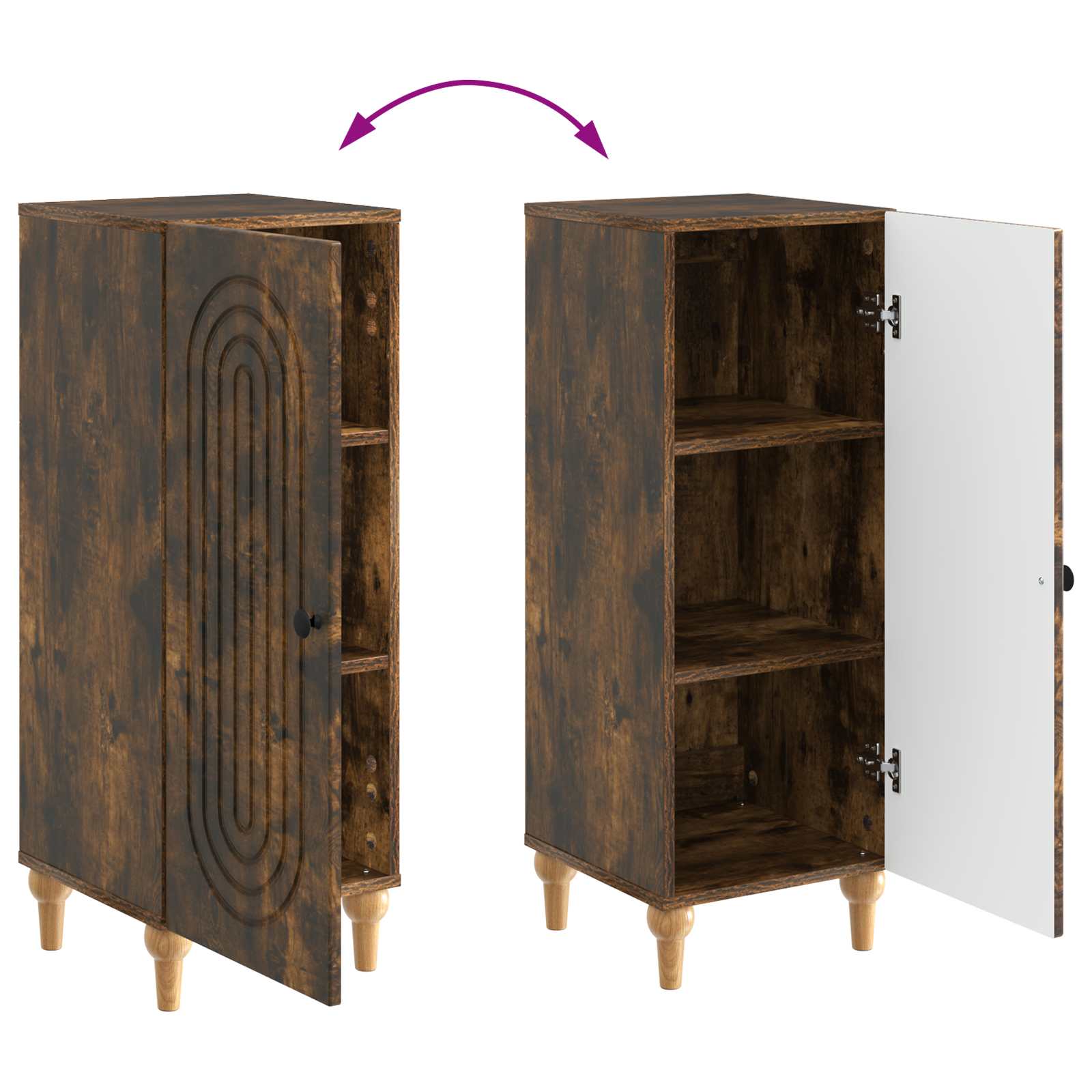 Buffet Chêne fumé 33 x 34,5 x 90 cm Bois d'ingénierie - XIOS
