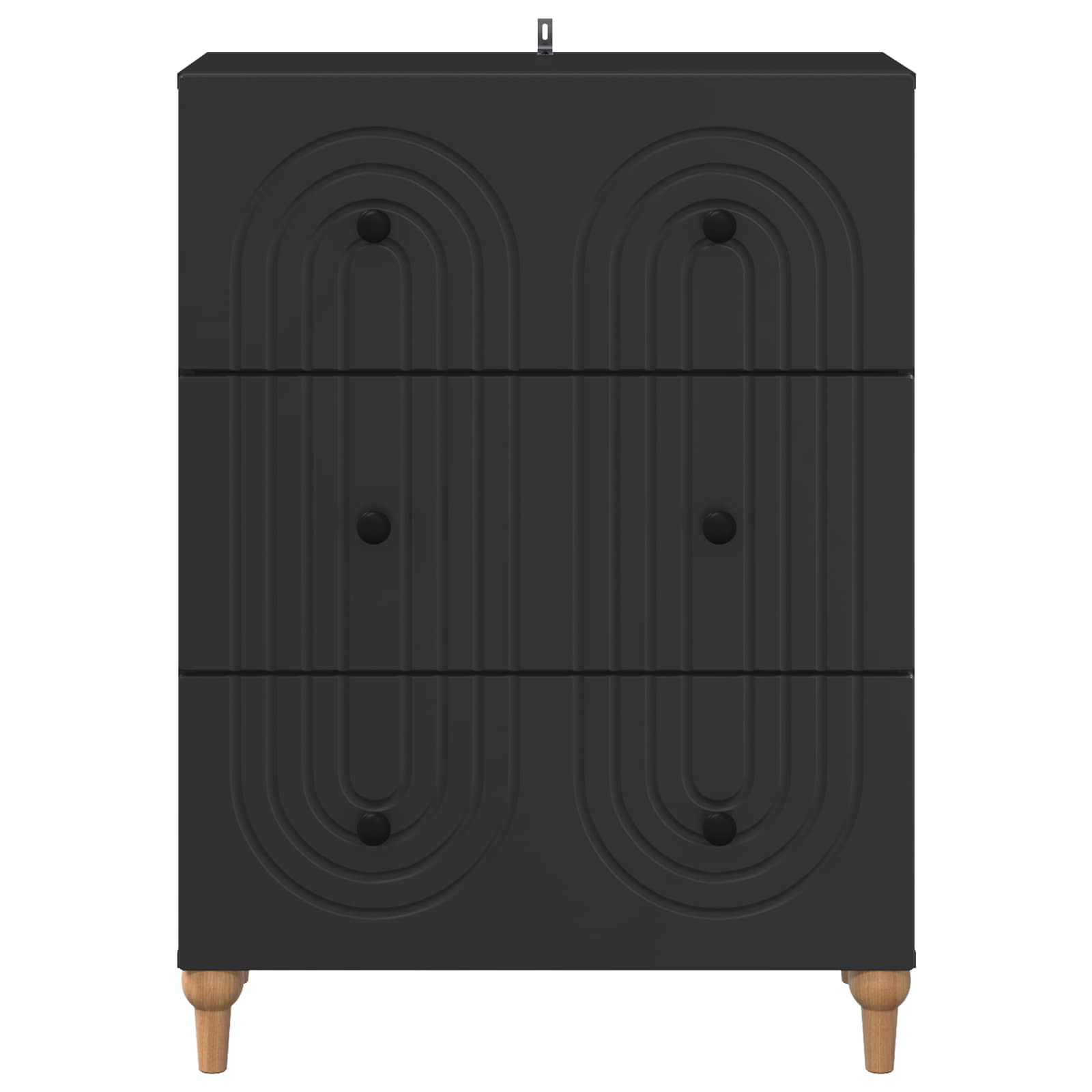 Armoire à tiroirs Noir 66 x 34,5 x 90 cm Bois d'ingénierie - XIOS