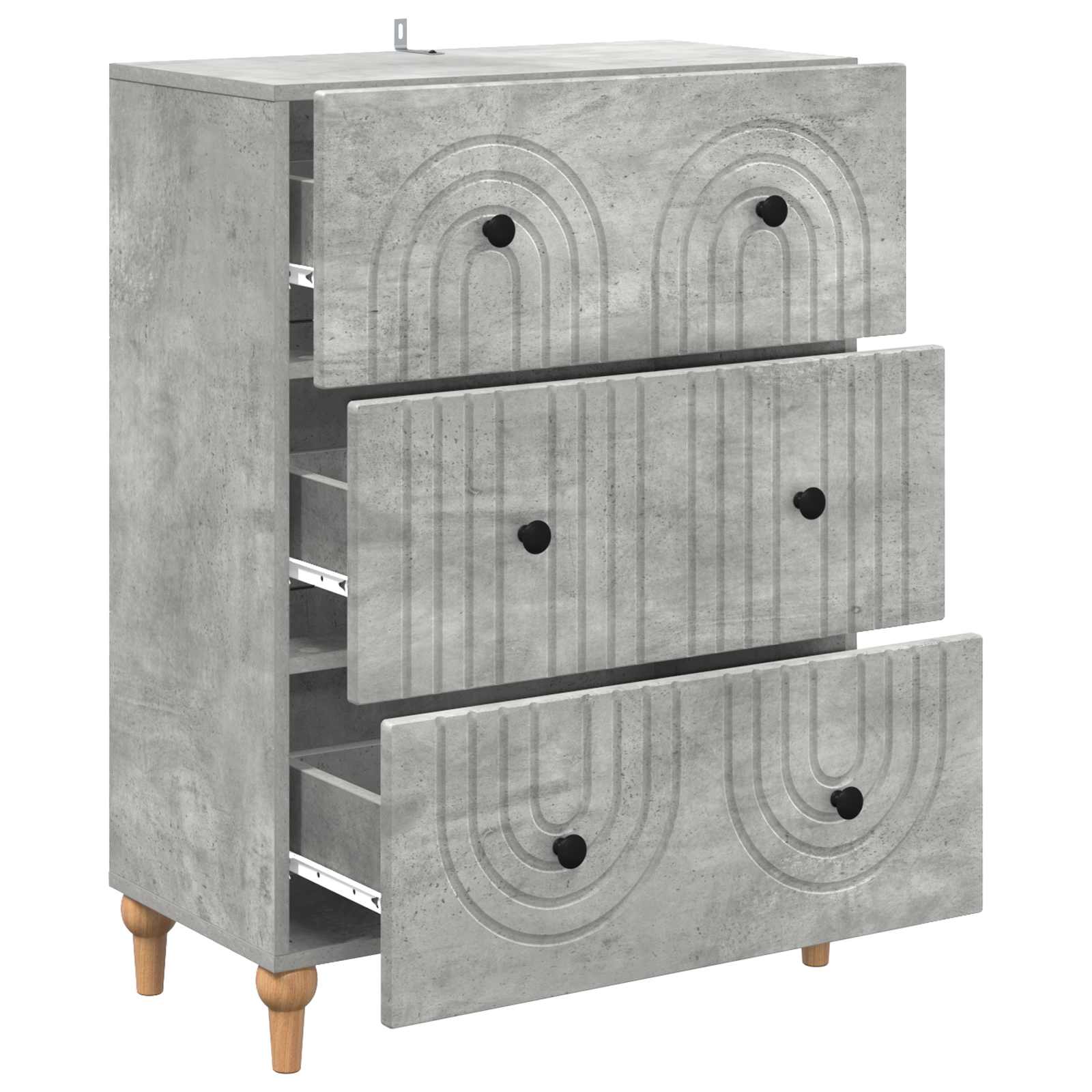 Armoire à tiroirs Gris béton 66 x 34,5 x 90 cm - XIOS