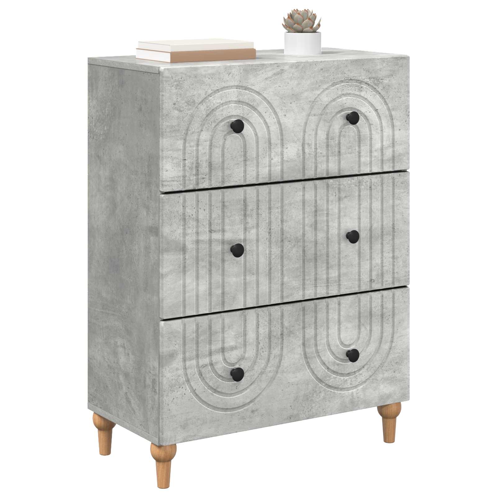Armoire à tiroirs Gris béton 66 x 34,5 x 90 cm - XIOS