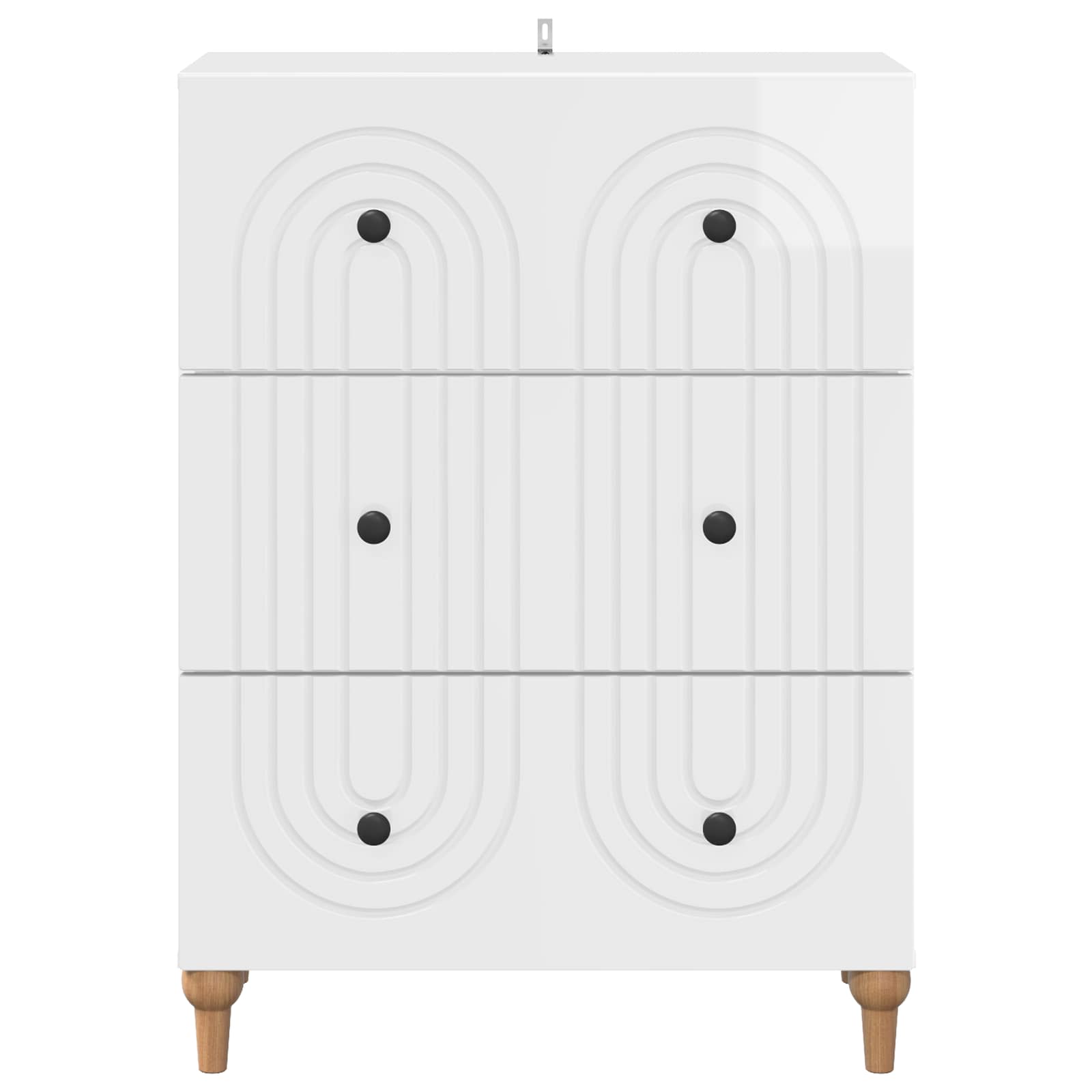 Armoire à tiroirs Blanc brillant 66 x 34,5 x 90 cm - XIOS