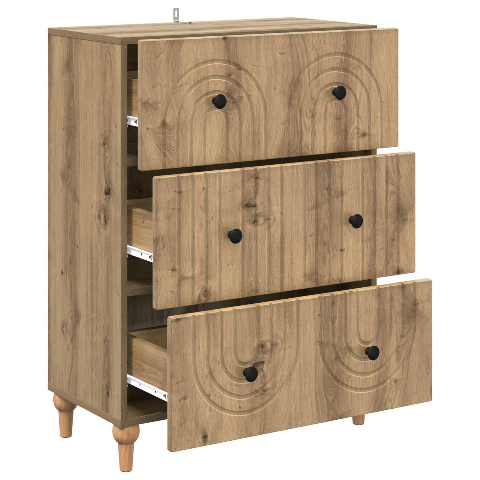 Armoire à tiroirs Chêne artisanal 66 x 34,5 x 90 cm - XIOS