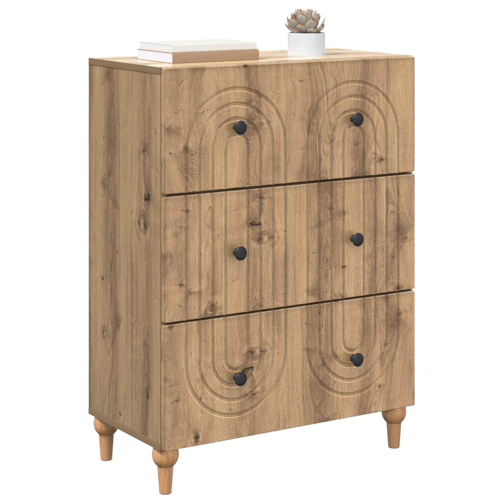 Armoire à tiroirs Chêne artisanal 66 x 34,5 x 90 cm - XIOS