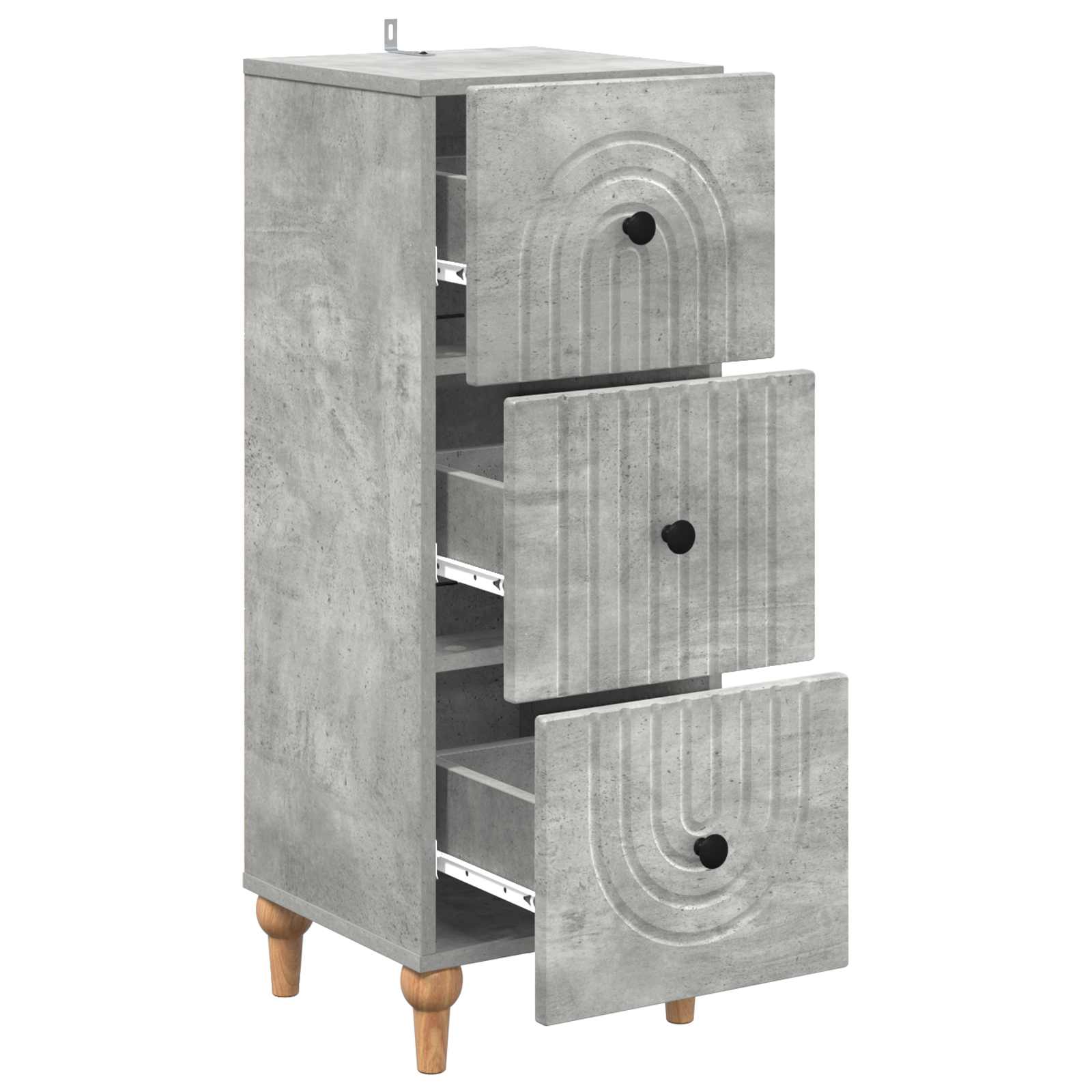 Armoire à tiroirs Gris béton 33 x 34,5 x 90 cm - XIOS