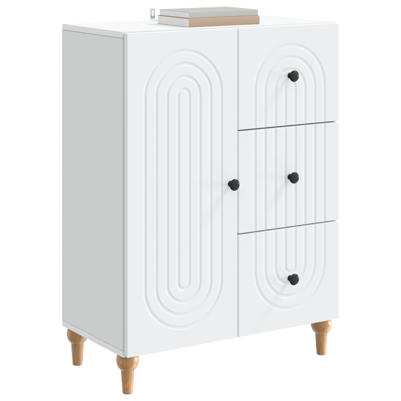 Buffet avec tiroir Blanc 66 x 34,5 x 90 cm Bois d'ingénierie - XIOS