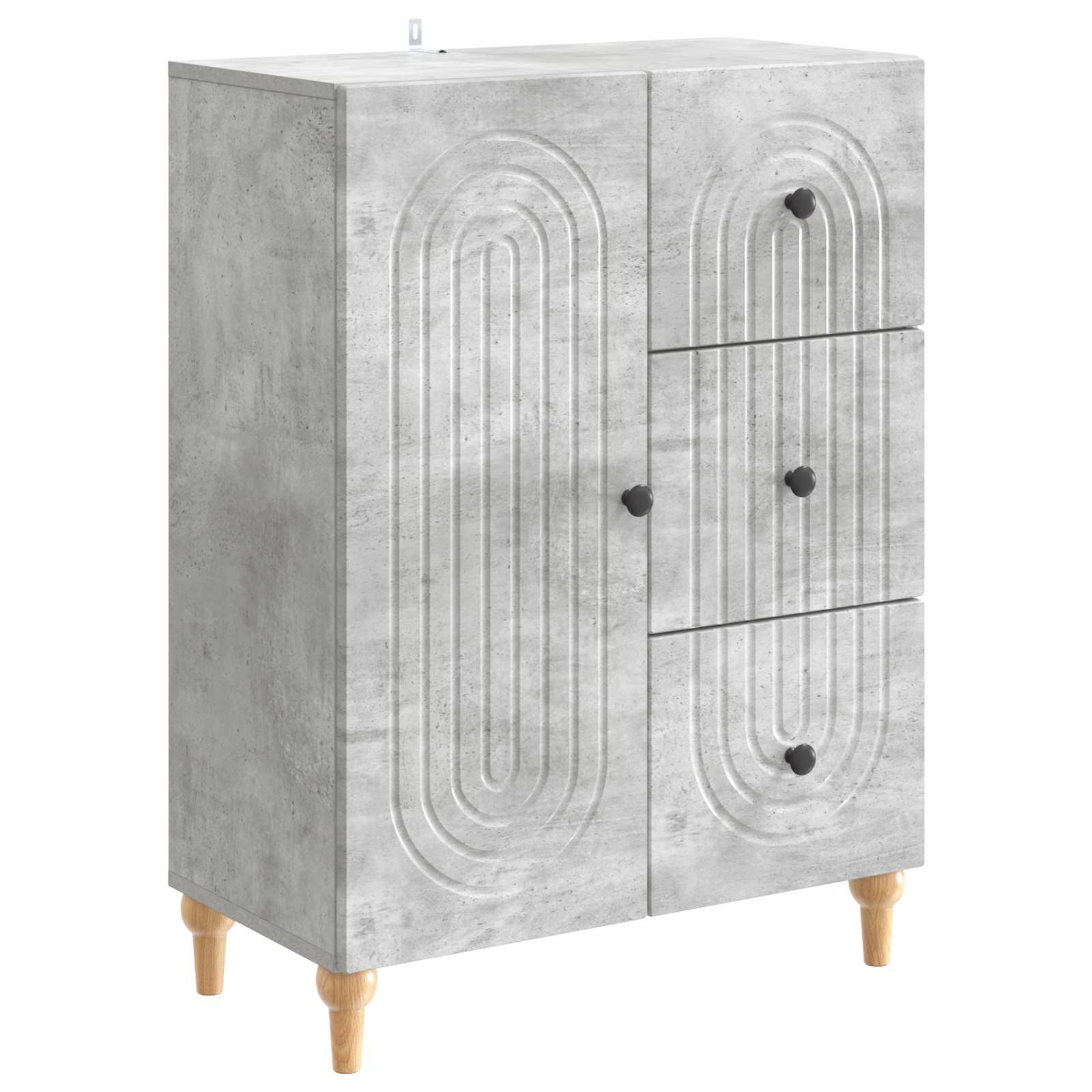 Buffet Gris béton 66 x 34,5 x 90 cm Bois d'ingénierie - XIOS