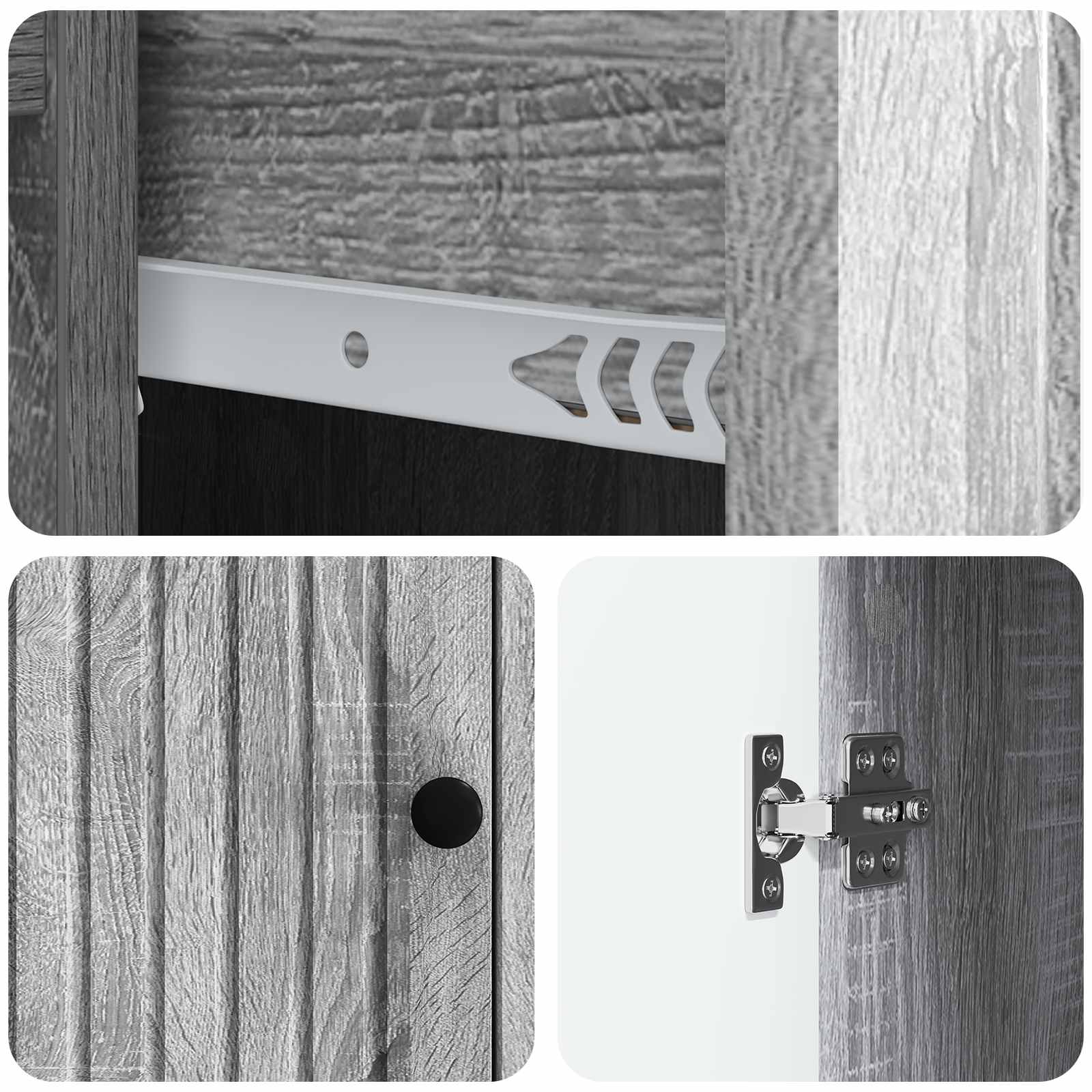 Buffet Sonoma gris 66 x 34,5 x 90 cm Bois d'ingénierie - XIOS