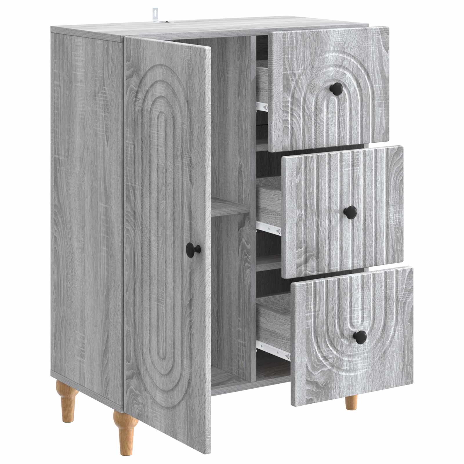 Buffet Sonoma gris 66 x 34,5 x 90 cm Bois d'ingénierie - XIOS