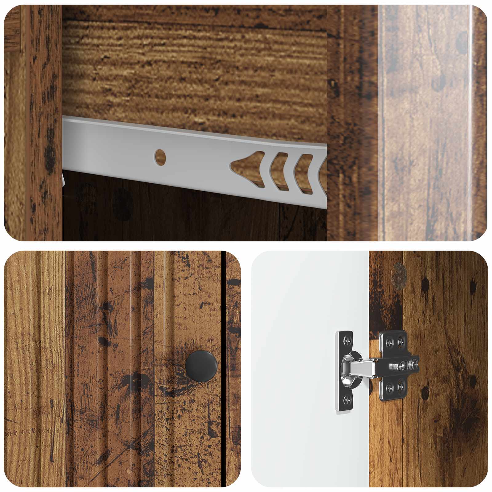 Buffet Bois ancien 66 x 34,5 x 90 cm Bois d'ingénierie - XIOS