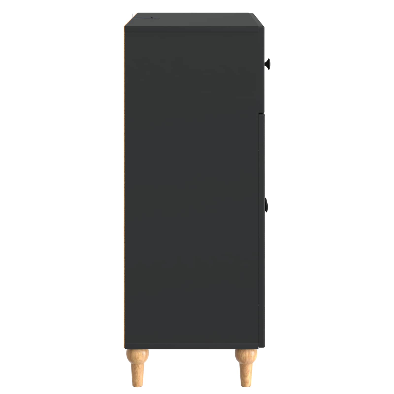 Buffet avec tiroir Noir 66 x 34,5 x 90 cm Bois d'ingénierie - XIOS