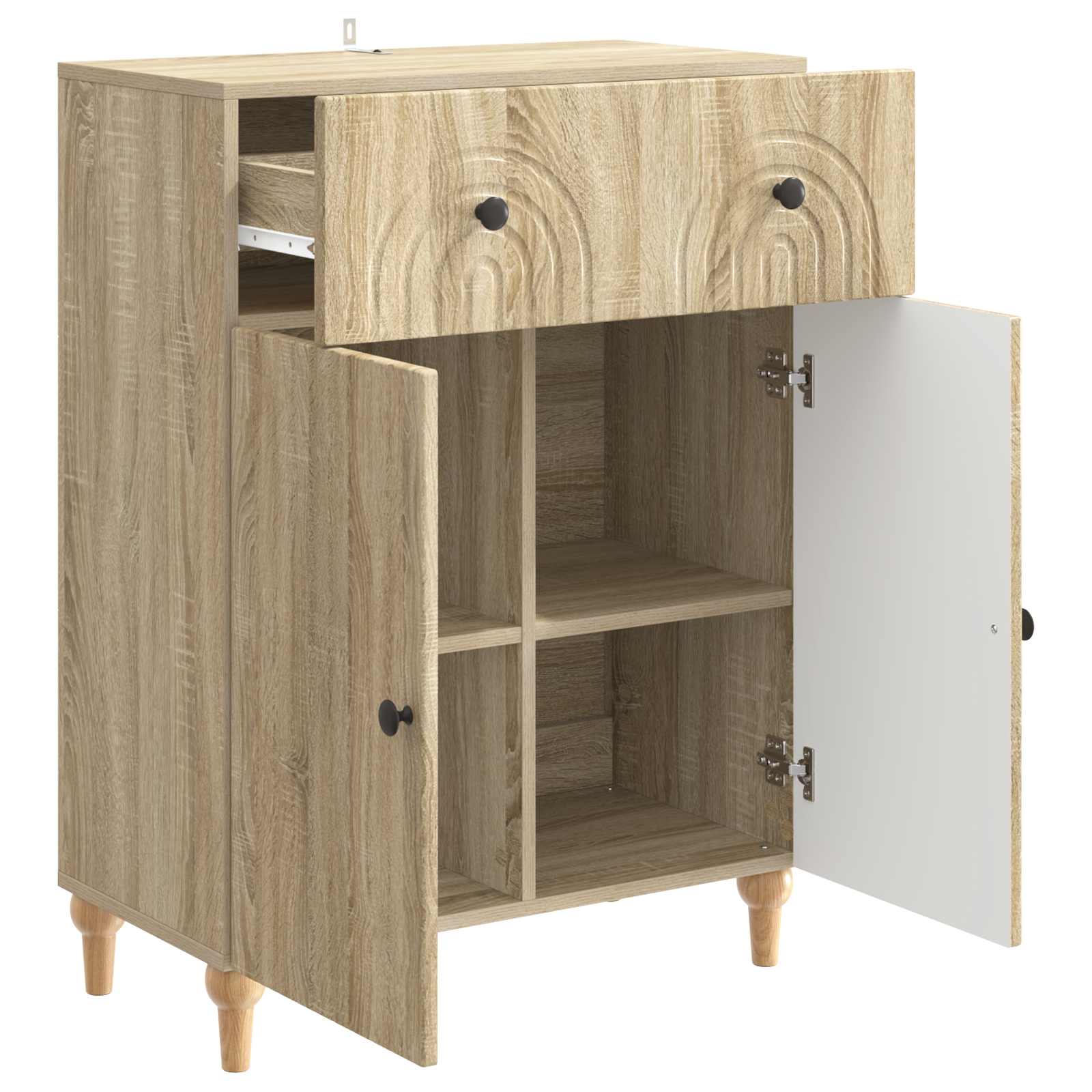 Buffet Chêne Sonoma 66 x 34,5 x 90 cm Bois d'ingénierie - XIOS