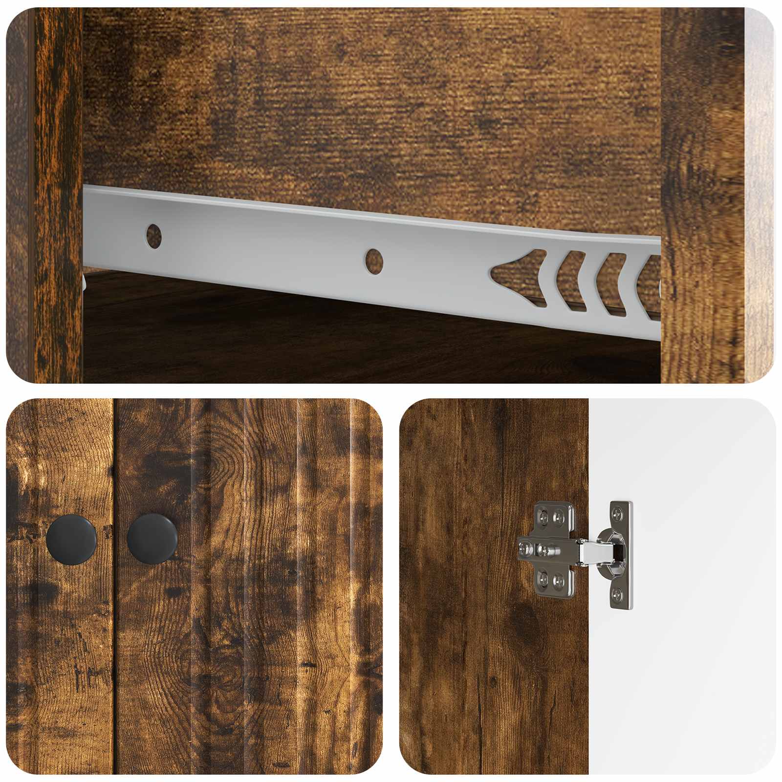 Buffet Chêne fumé 66 x 34,5 x 90 cm Bois d'ingénierie - XIOS