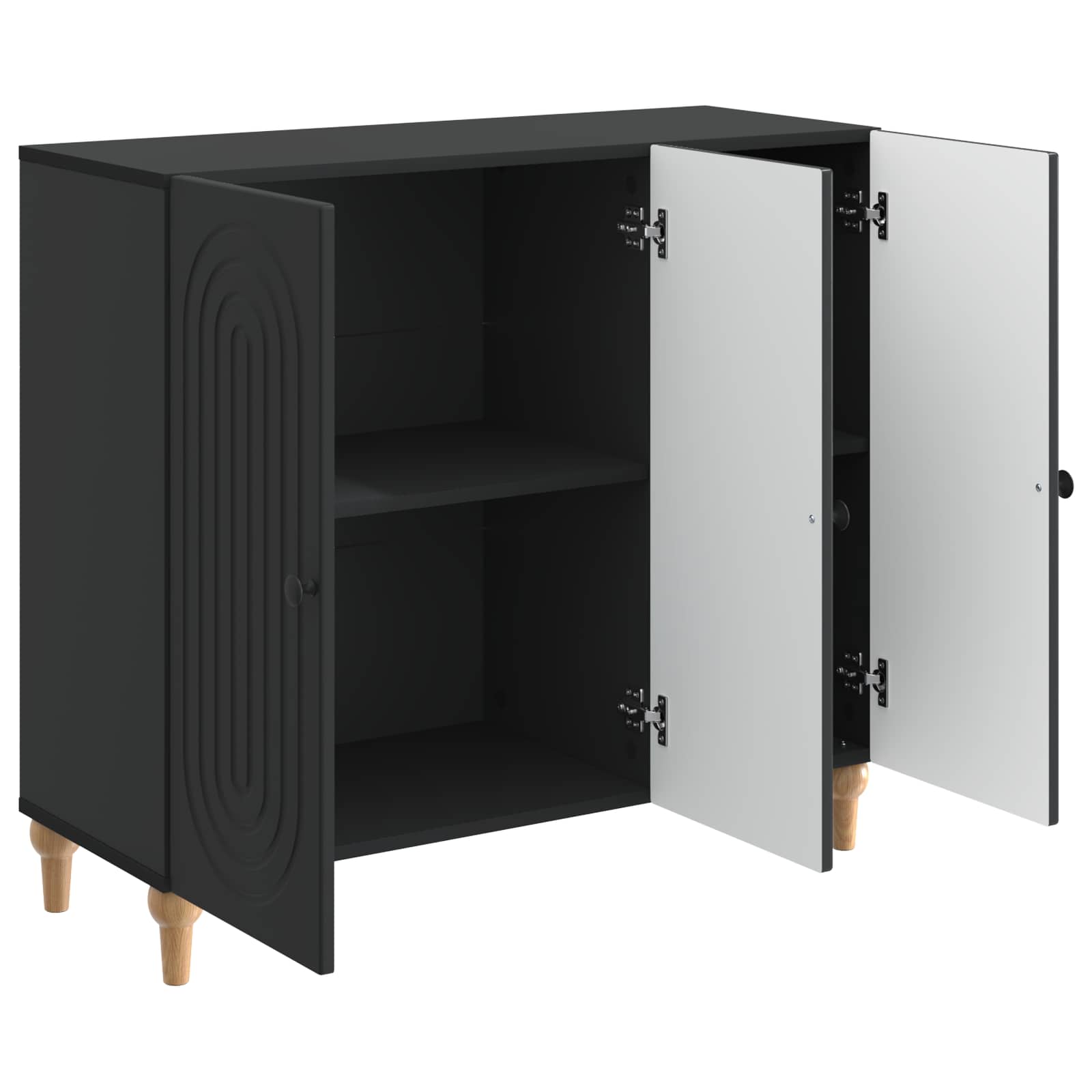 Buffet Noir 89 x 34,5 x 80 cm Bois d'ingénierie - XIOS