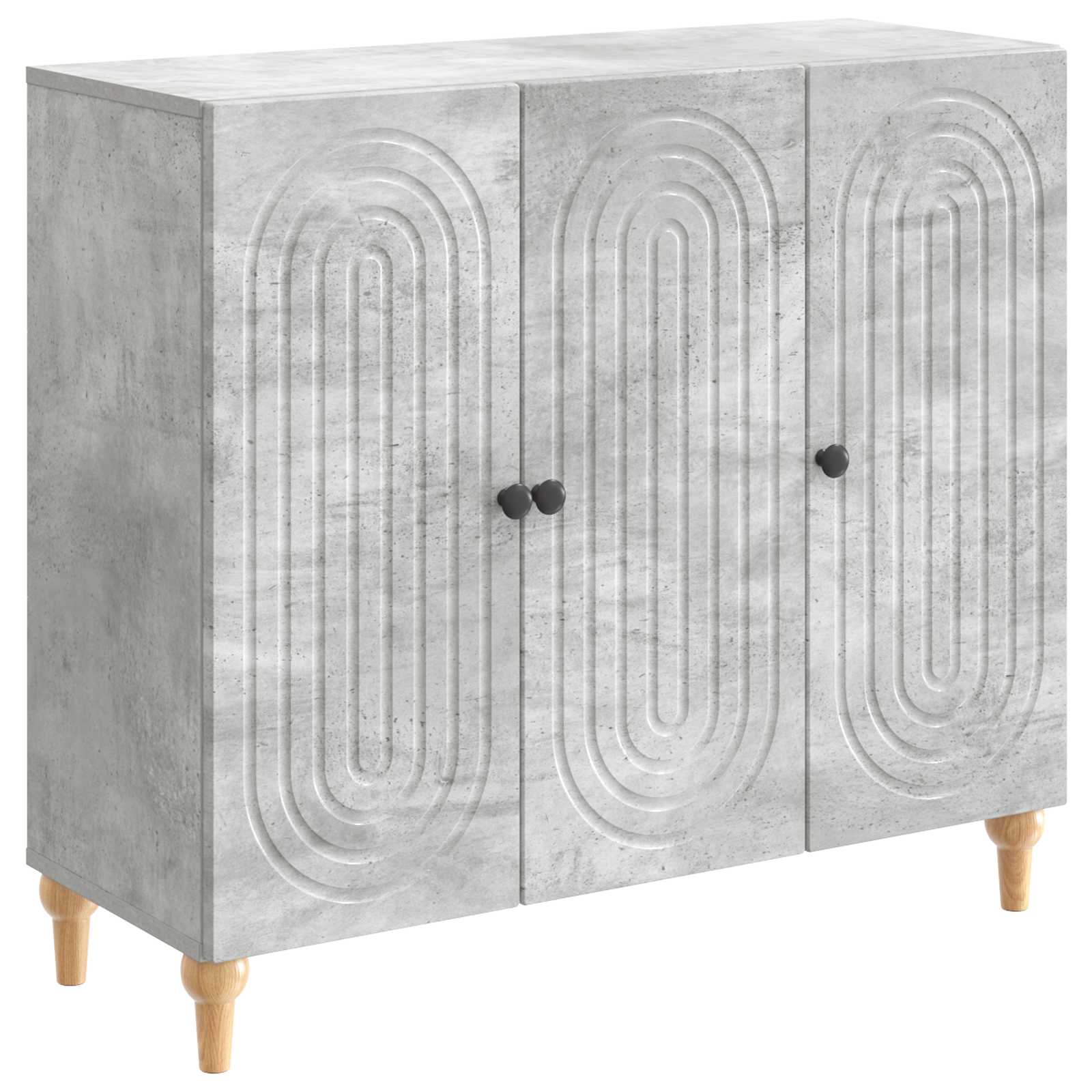 Buffet Gris béton 89 x 34,5 x 80 cm Bois d'ingénierie - XIOS