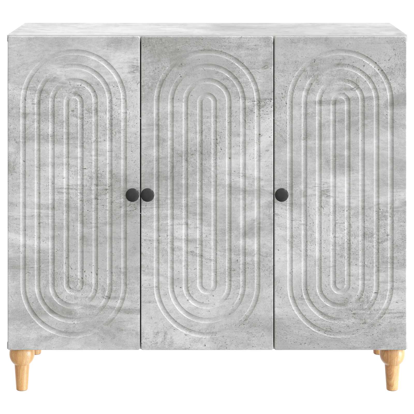 Buffet Gris béton 89 x 34,5 x 80 cm Bois d'ingénierie - XIOS