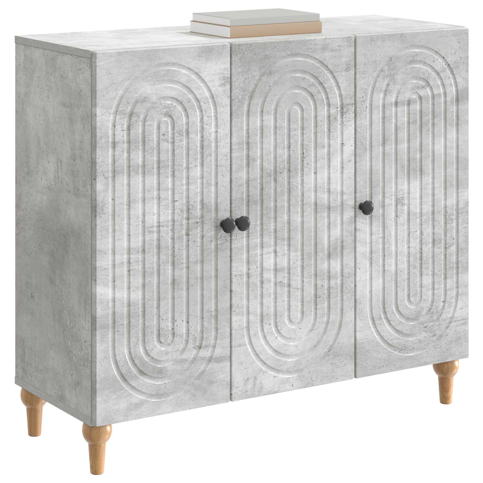 Buffet Gris béton 89 x 34,5 x 80 cm Bois d'ingénierie - XIOS