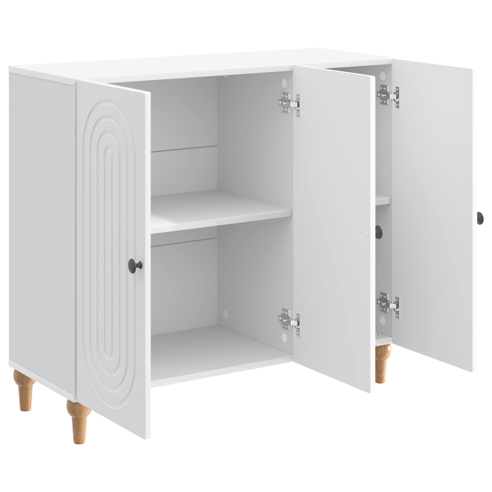 Buffet Blanc brillant 89 x 34,5 x 80 cm Bois d'ingénierie - XIOS