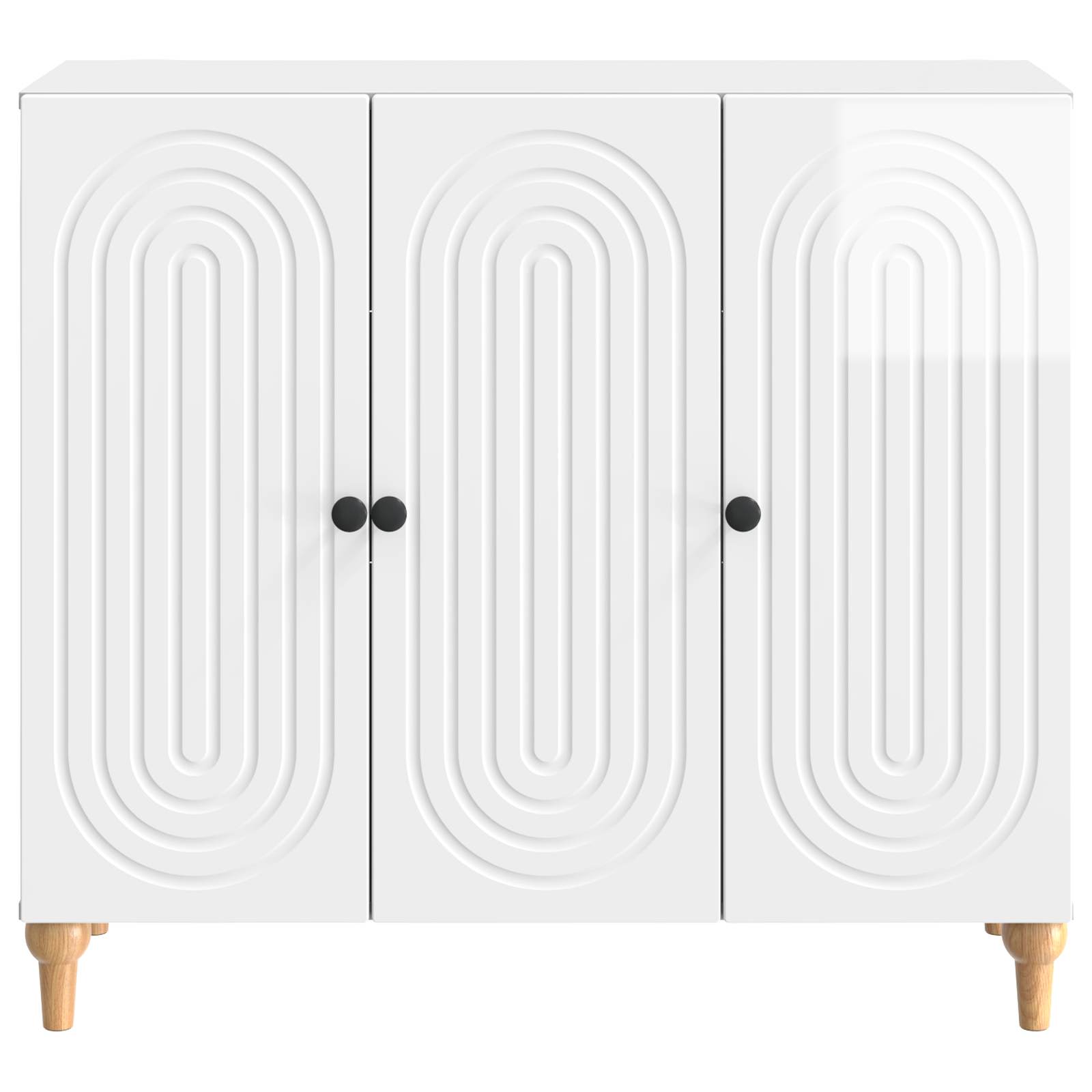 Buffet Blanc brillant 89 x 34,5 x 80 cm Bois d'ingénierie - XIOS