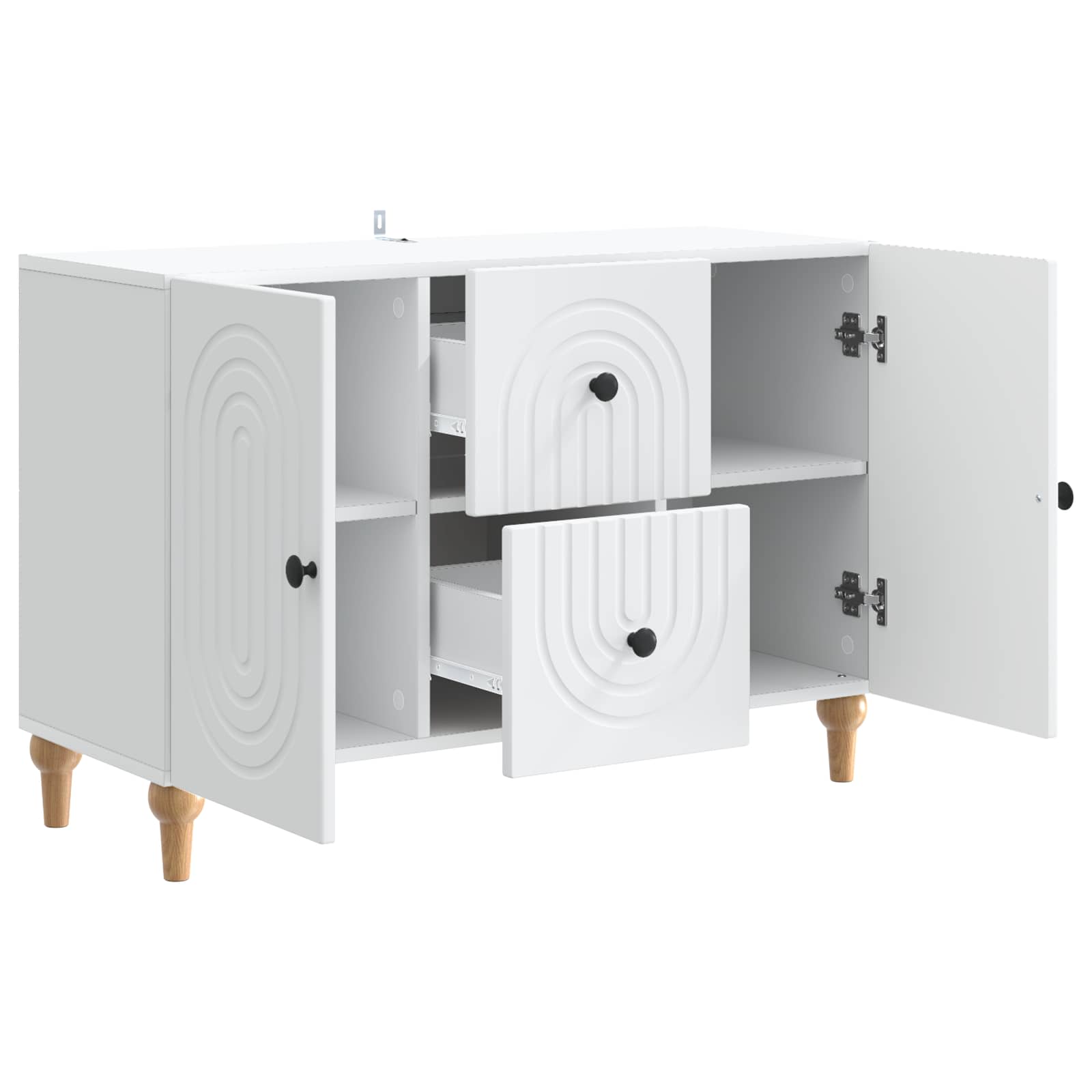 Meuble TV avec tiroir Blanc 89 x 34,5 x 60 cm Bois d'ingénierie - XIOS