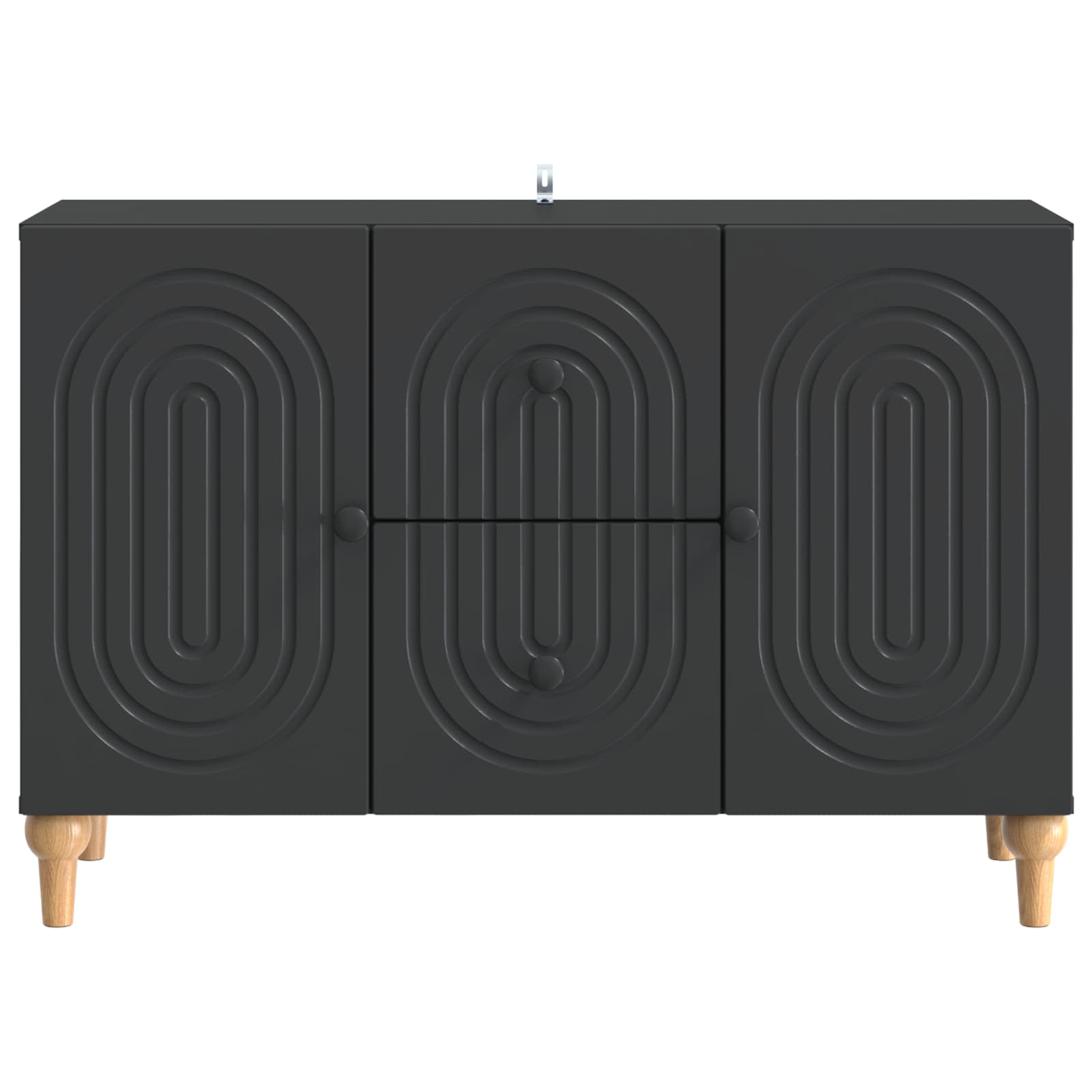 Meuble TV avec tiroir Noir 89 x 34,5 x 60 cm Bois d'ingénierie - XIOS