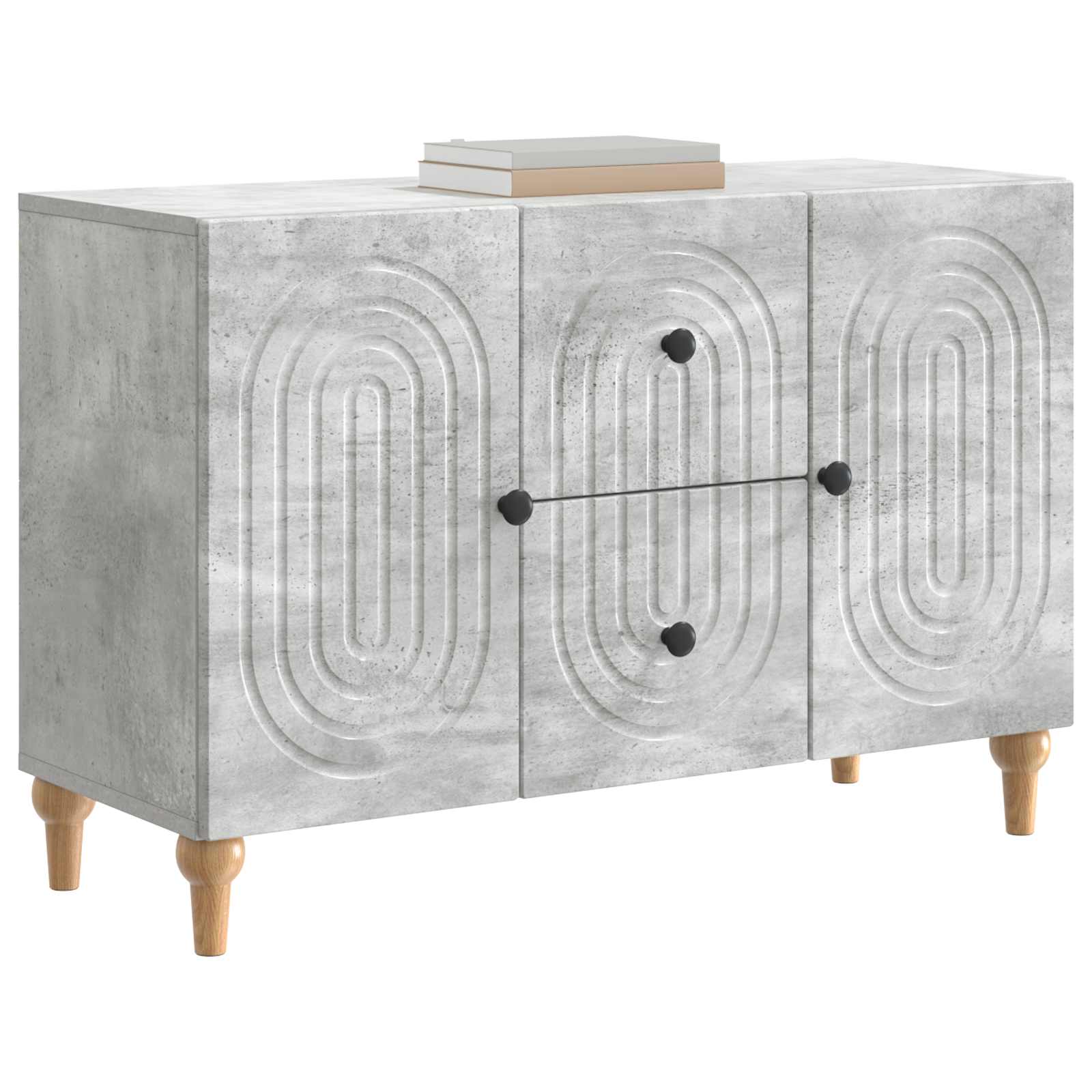 Meuble TV Gris béton 89 x 34,5 x 60 cm Bois d'ingénierie - XIOS