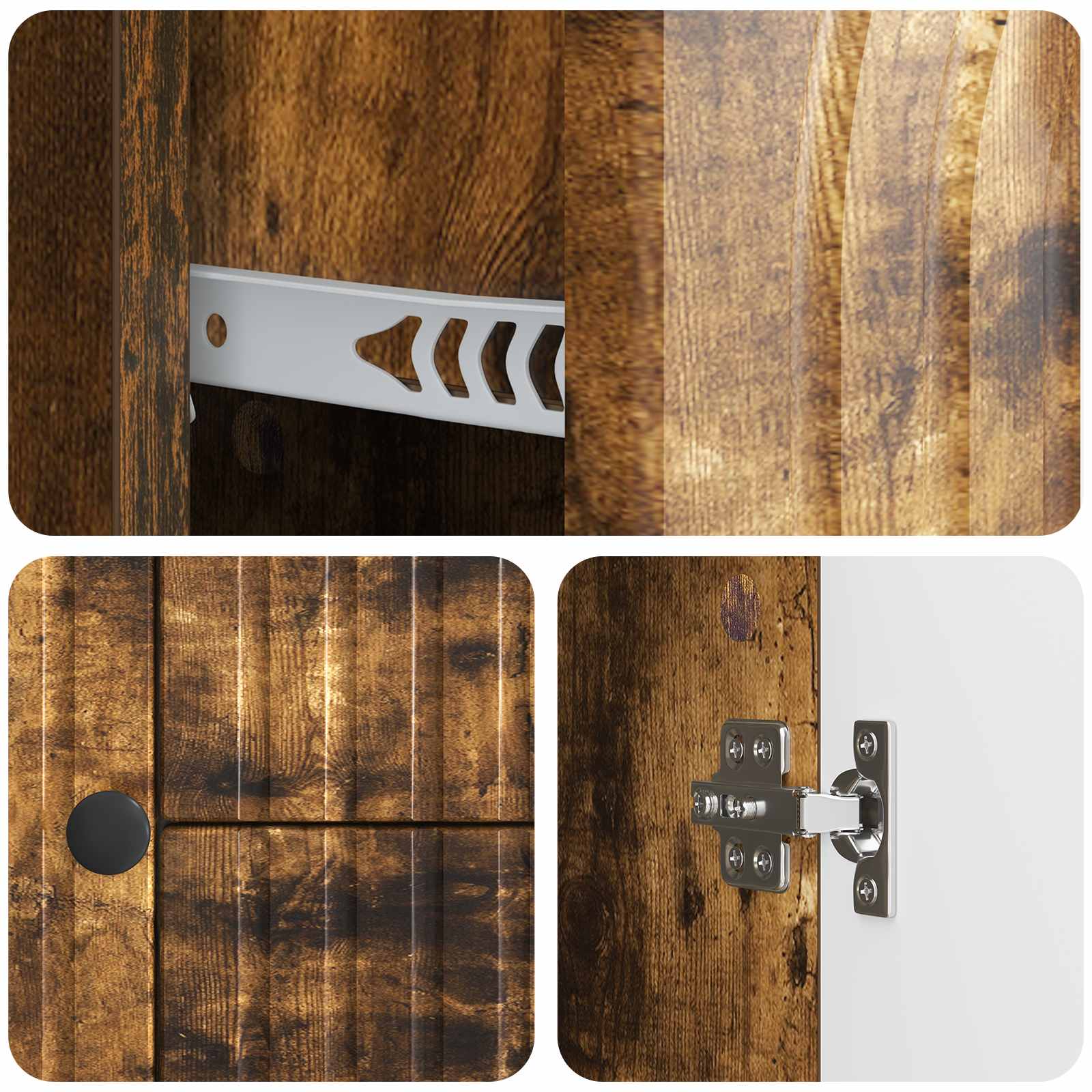 Meuble TV Chêne fumé 89 x 34,5 x 60 cm Bois d'ingénierie - XIOS