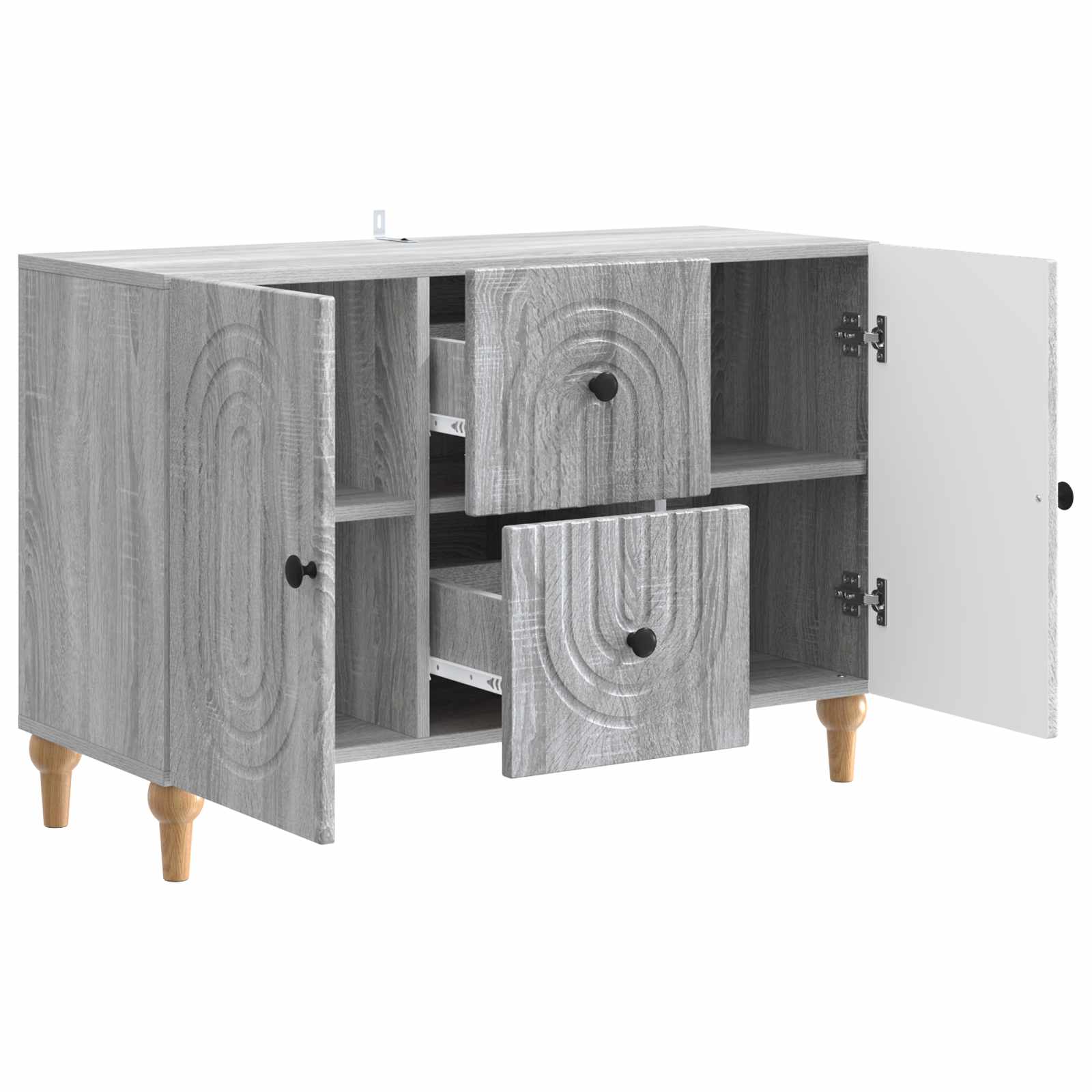 Meuble TV Sonoma gris 89 x 34,5 x 60 cm Bois d'ingénierie - XIOS