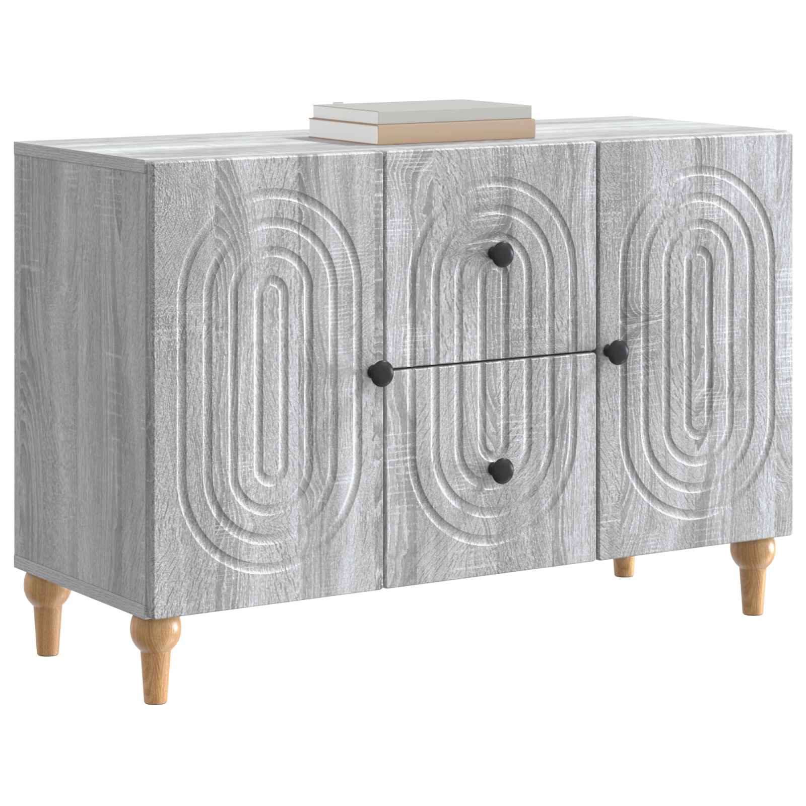Meuble TV Sonoma gris 89 x 34,5 x 60 cm Bois d'ingénierie - XIOS