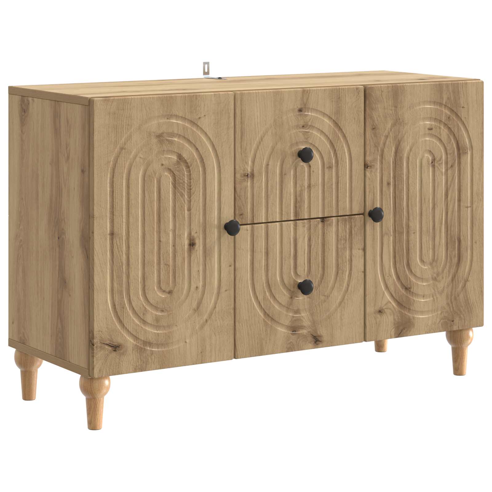 Meuble TV Chêne artisanal 89 x 34,5 x 60 cm Bois d'ingénierie - XIOS