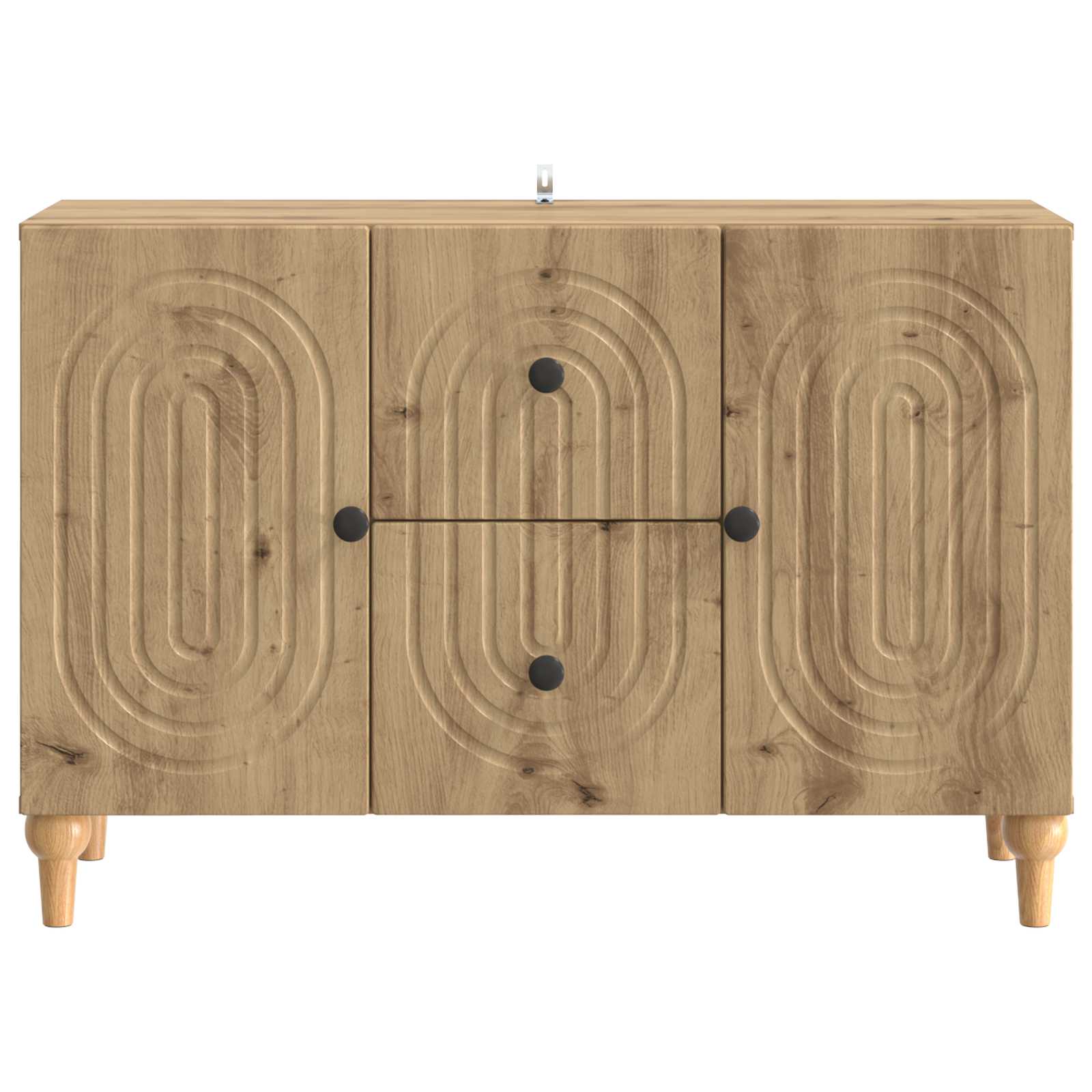 Meuble TV Chêne artisanal 89 x 34,5 x 60 cm Bois d'ingénierie - XIOS