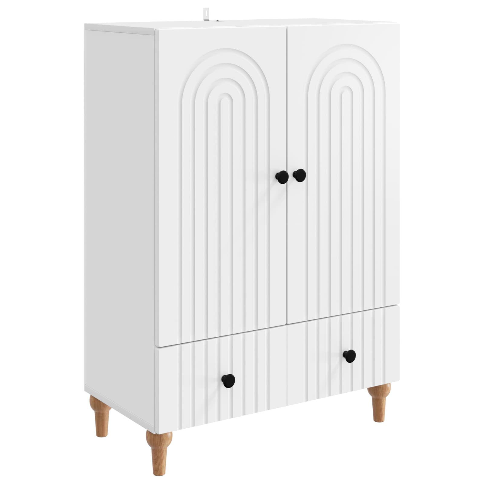 Buffet avec tiroir Blanc 66 x 34,5 x 95 cm Bois d'ingénierie - XIOS