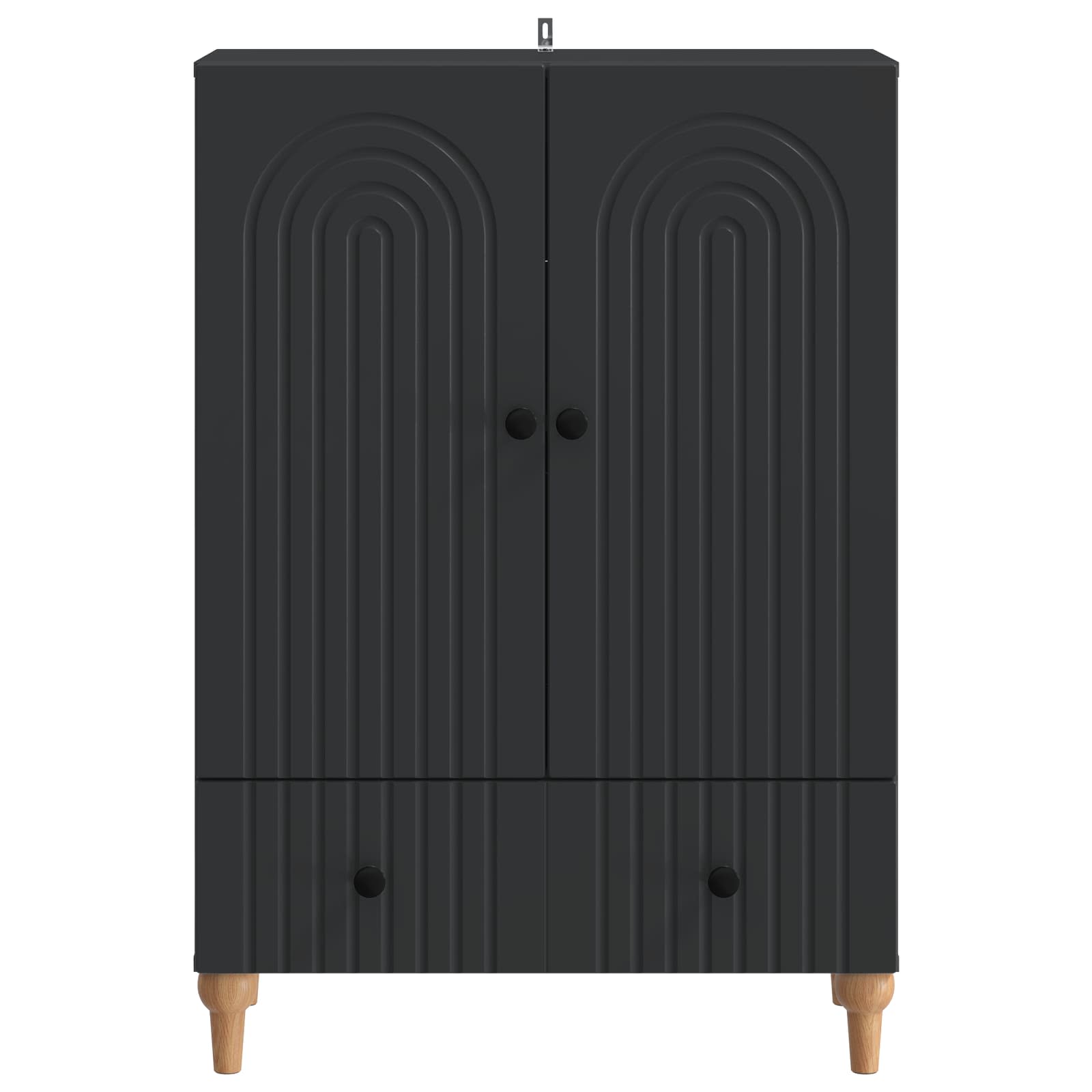Buffet avec tiroir Noir 66 x 34,5 x 95 cm Bois d'ingénierie - XIOS