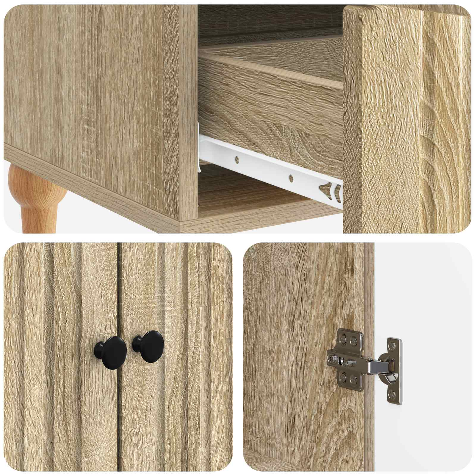 Buffet Chêne Sonoma 66 x 34,5 x 95 cm Bois d'ingénierie - XIOS