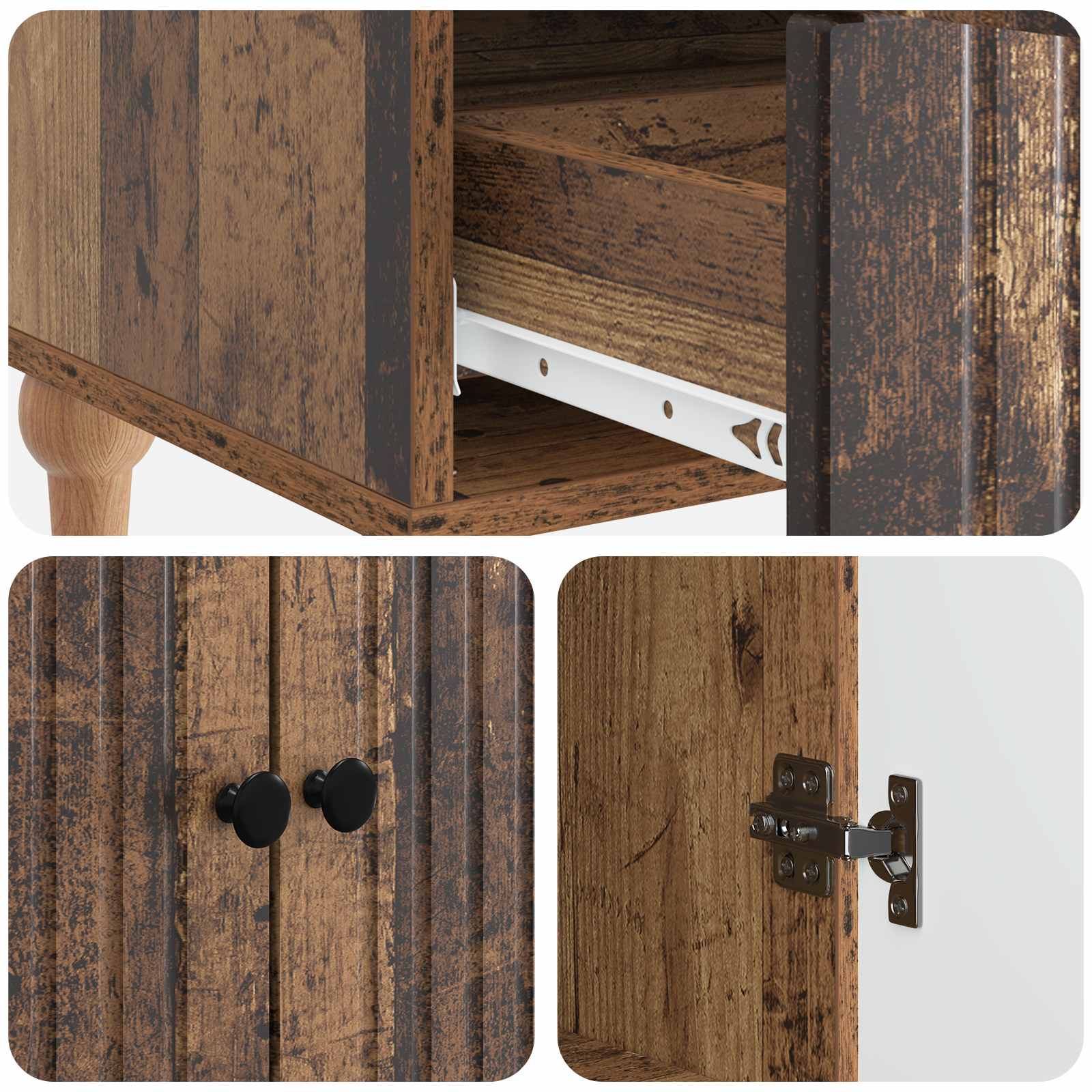 Buffet Bois ancien 66 x 34,5 x 95 cm Bois d'ingénierie - XIOS