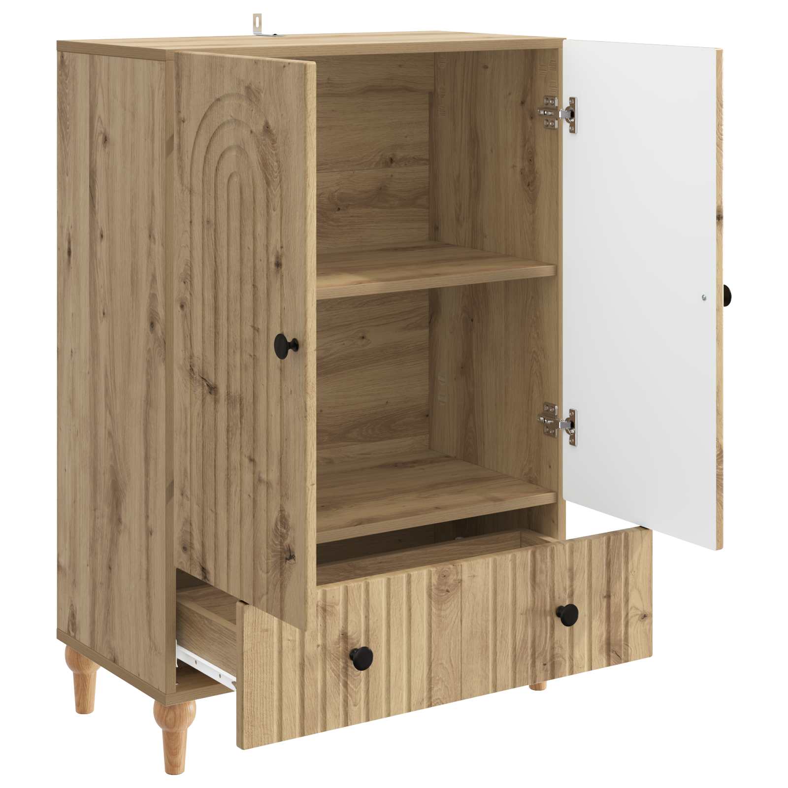 Buffet Chêne artisanal 66 x 34,5 x 95 cm Bois d'ingénierie - XIOS